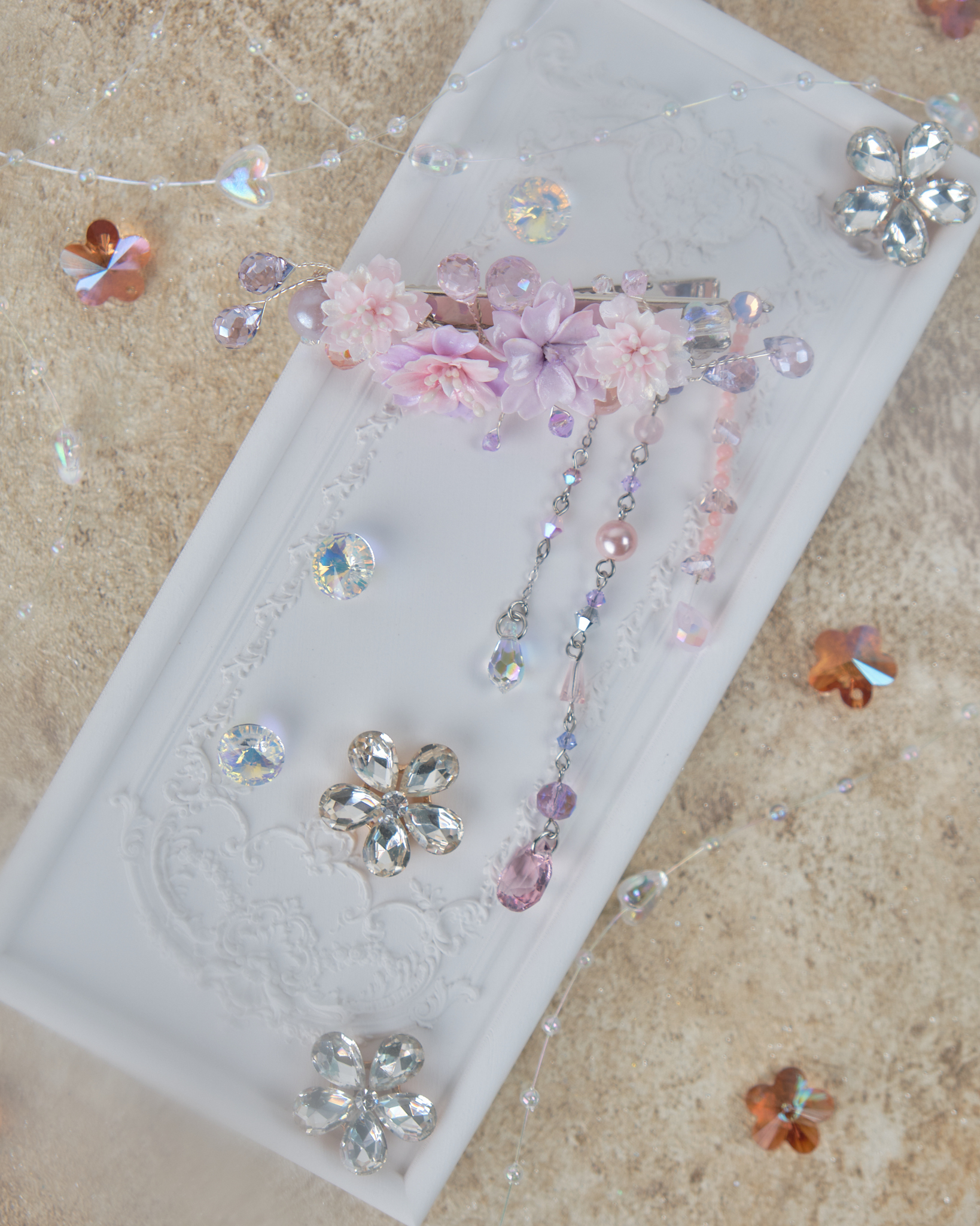 11849 清雅大花束邊夾