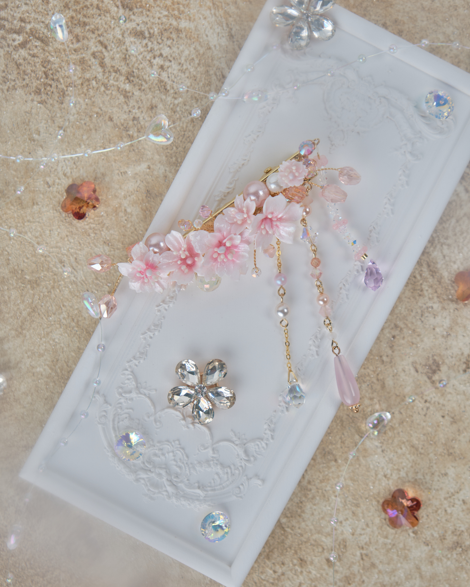 11851 清雅大花束邊夾