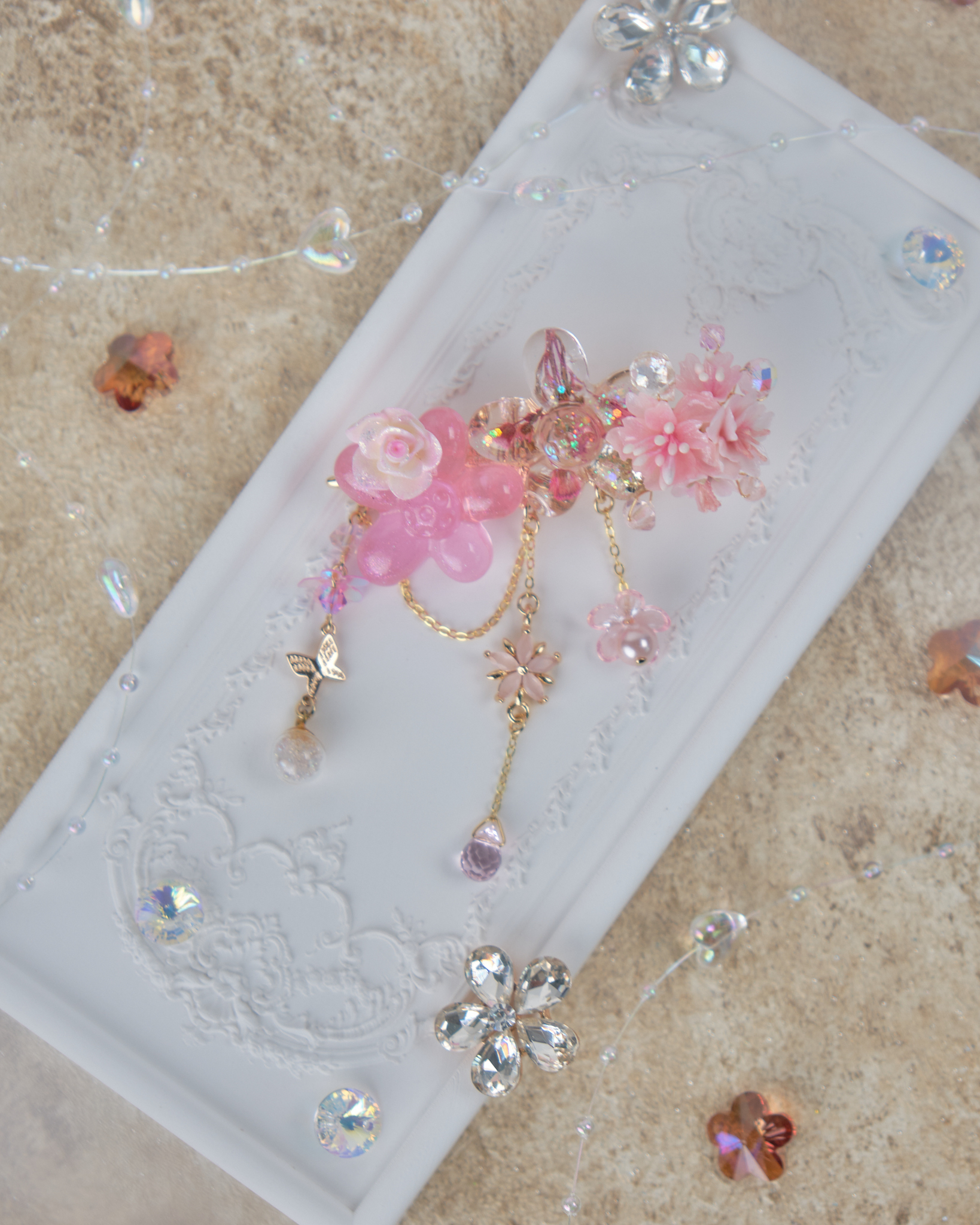 11852 清雅大花束邊夾