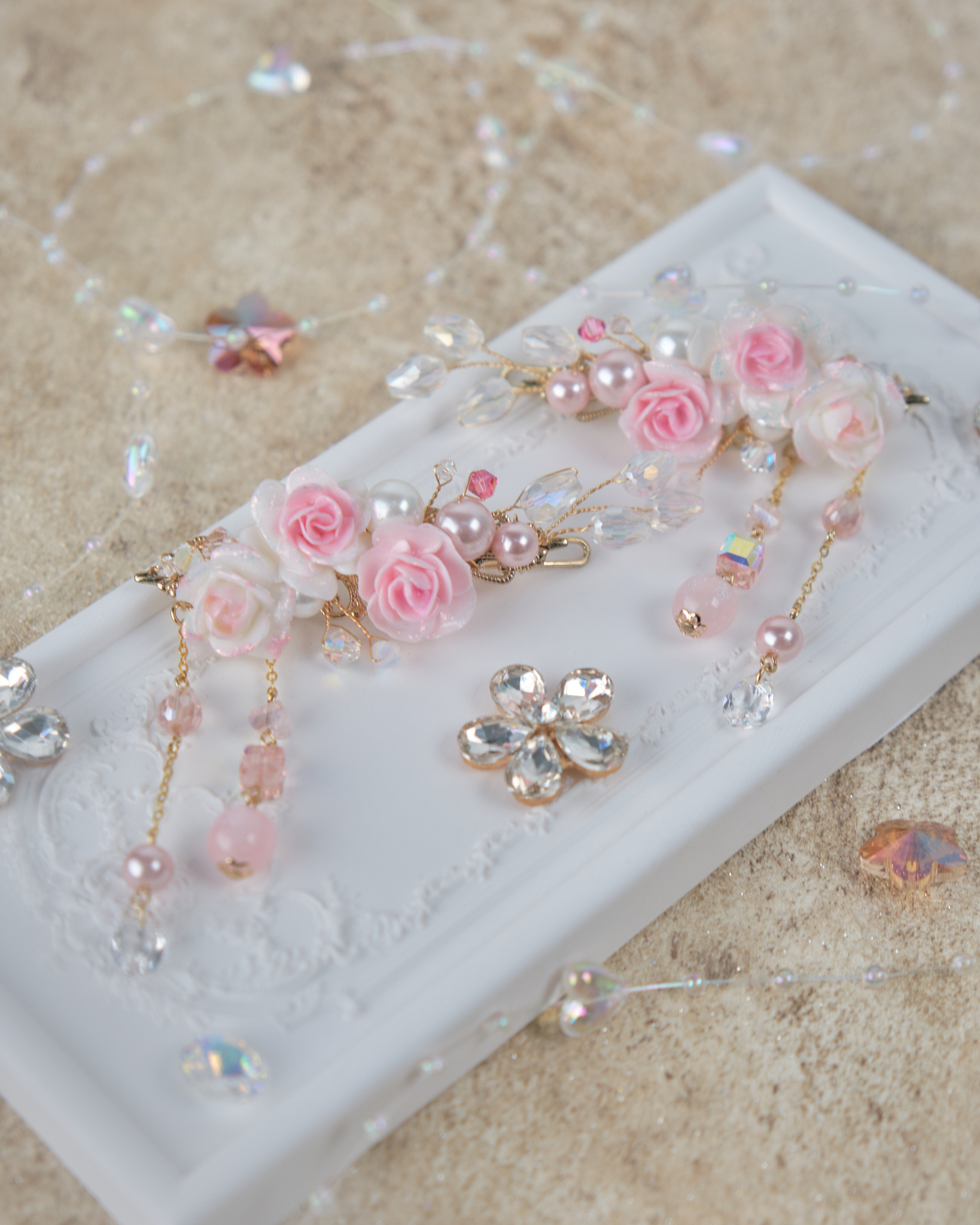 11847 清雅大花束邊夾套裝