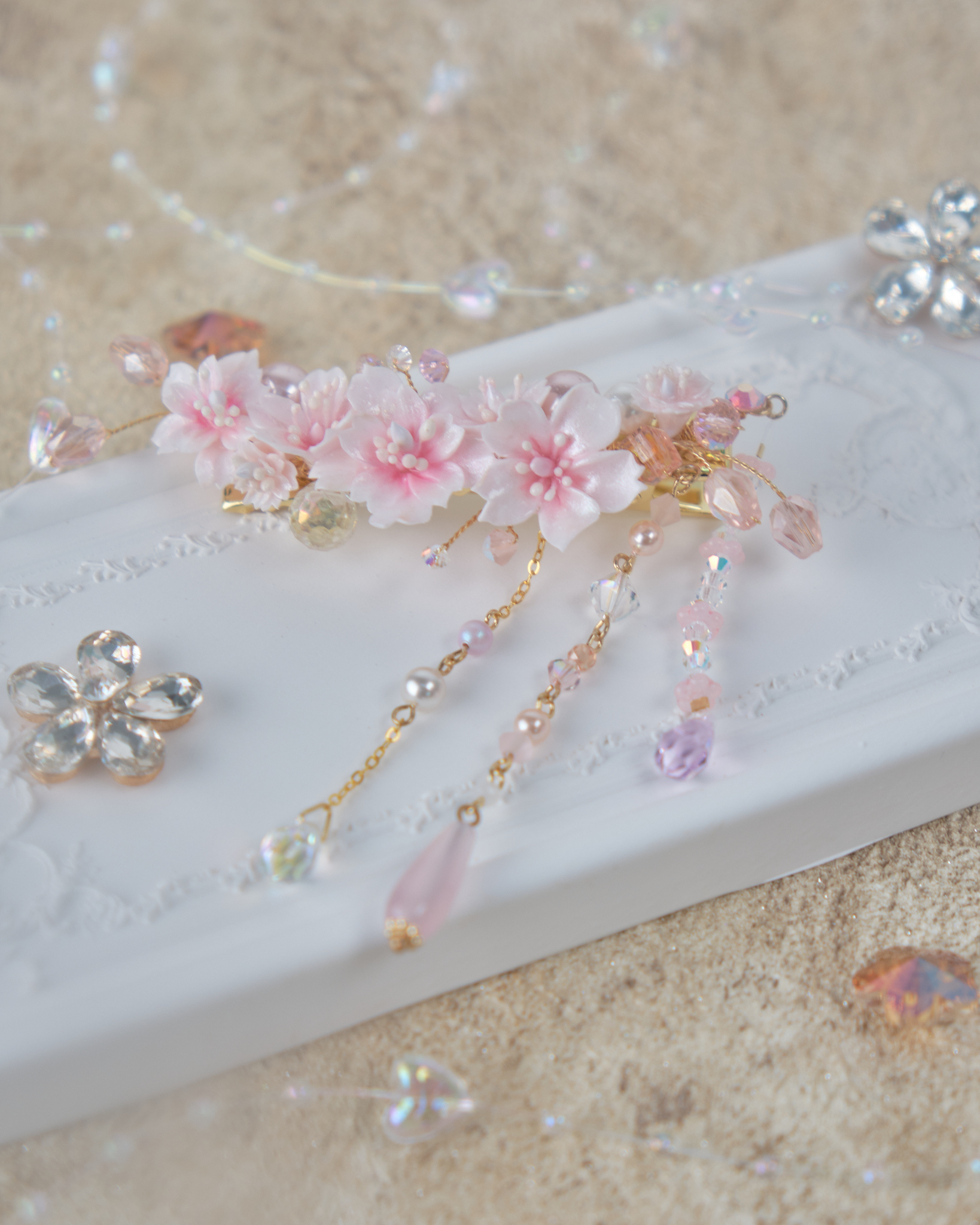 11851 清雅大花束邊夾