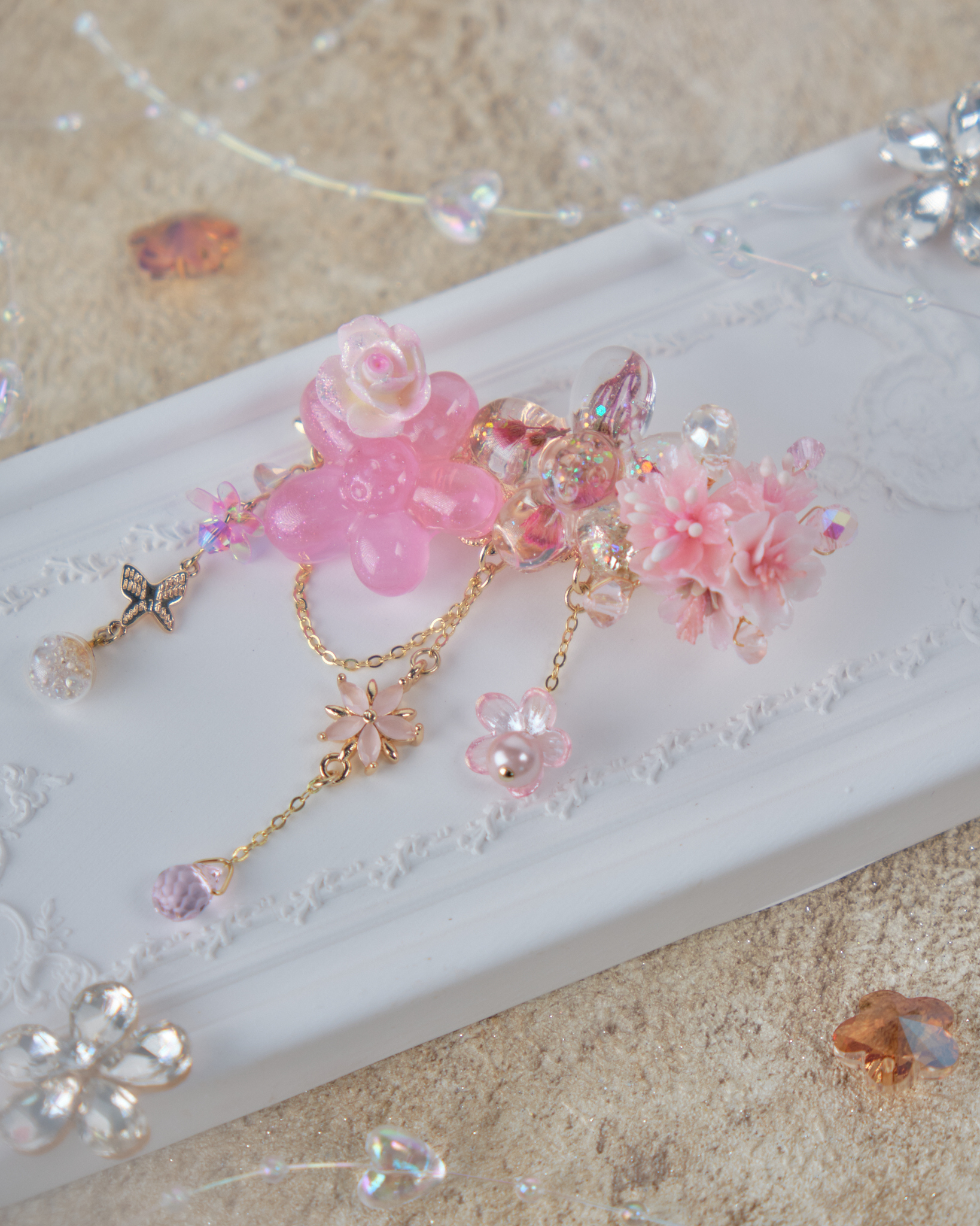 11852 清雅大花束邊夾