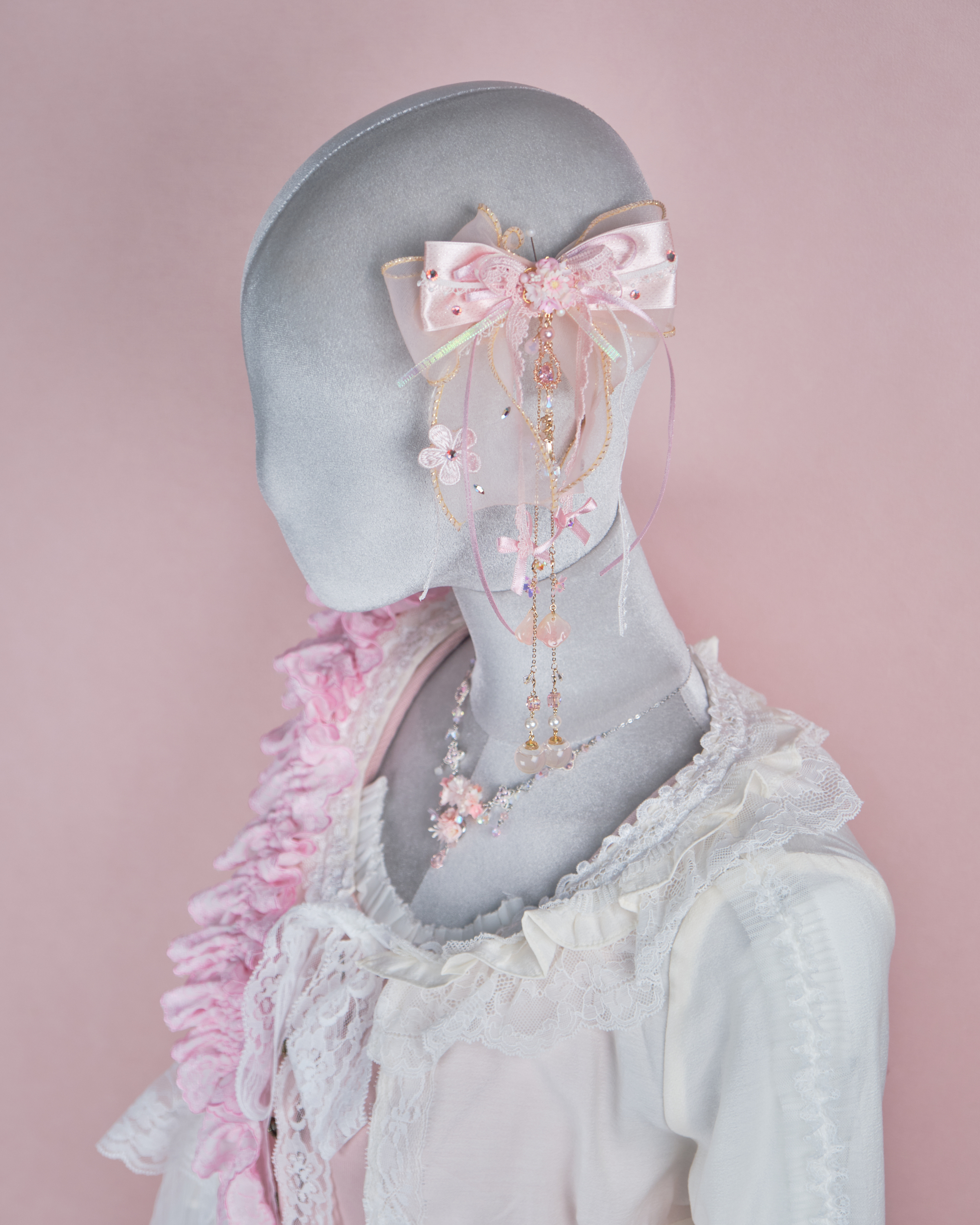 11853 飄逸透紗蝴蝶結髮夾