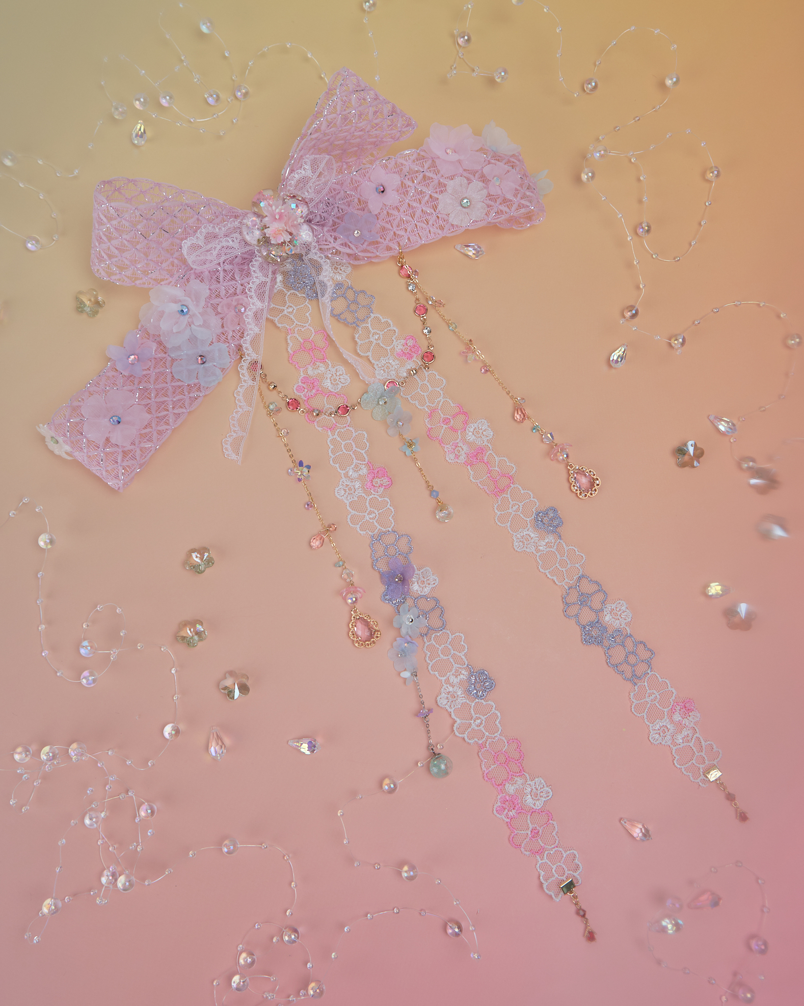 11862 春日花火蝴蝶結兩用髮夾