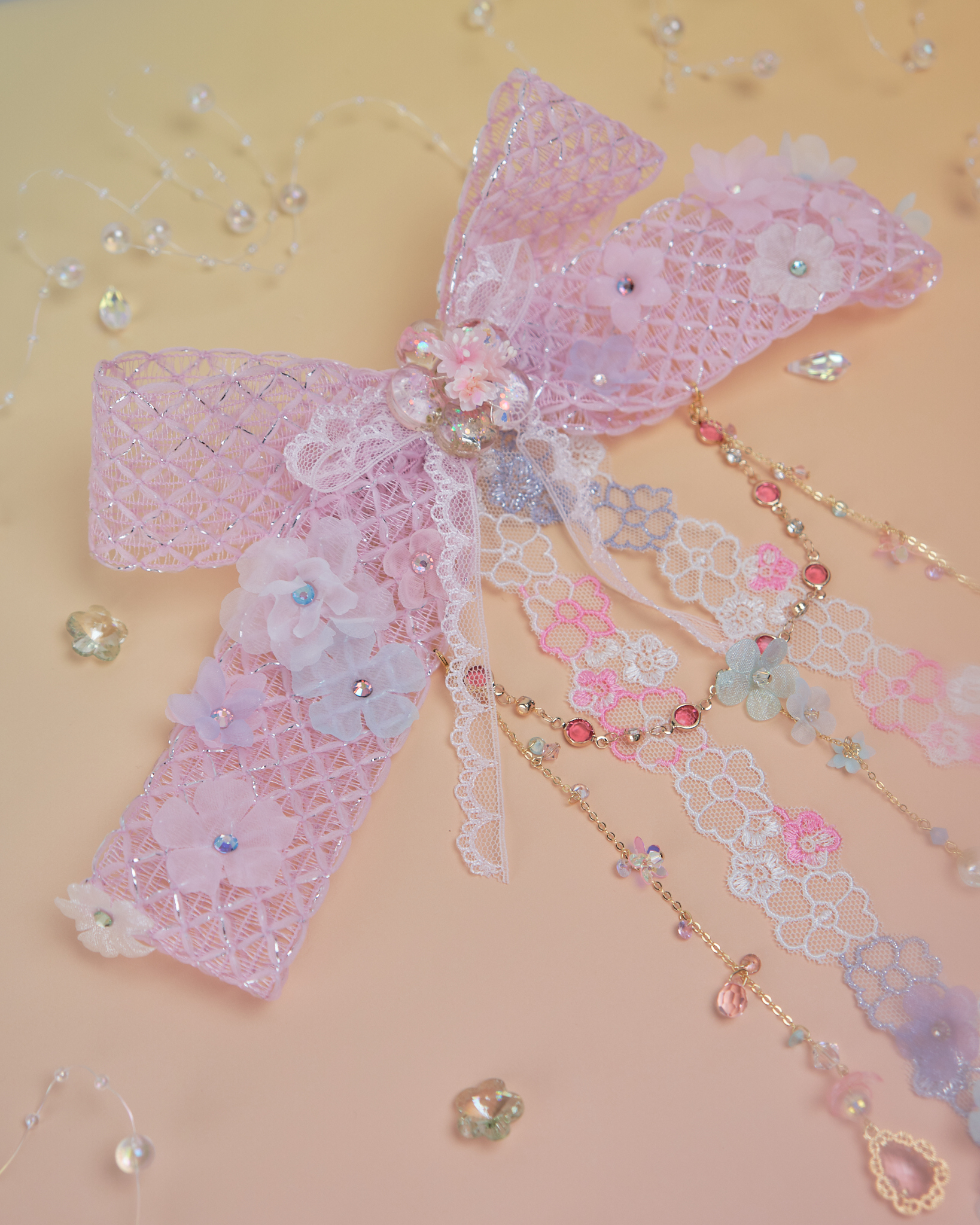 11862 春日花火蝴蝶結兩用髮夾