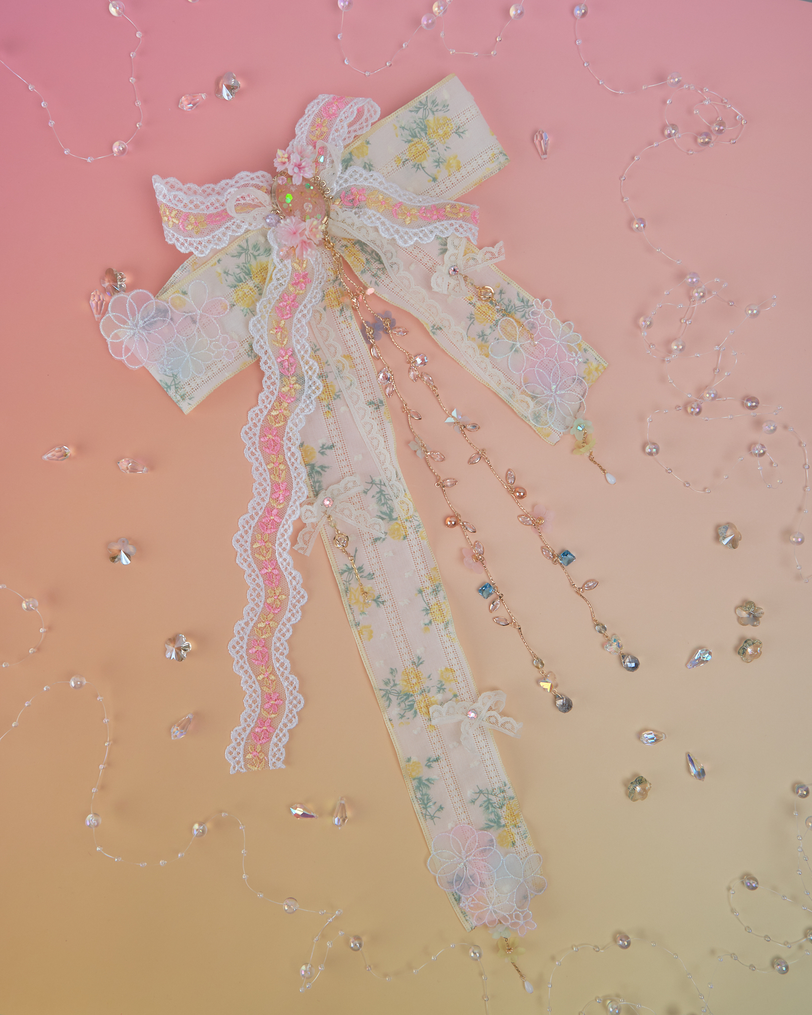 11865 春日花火蝴蝶結兩用髮夾