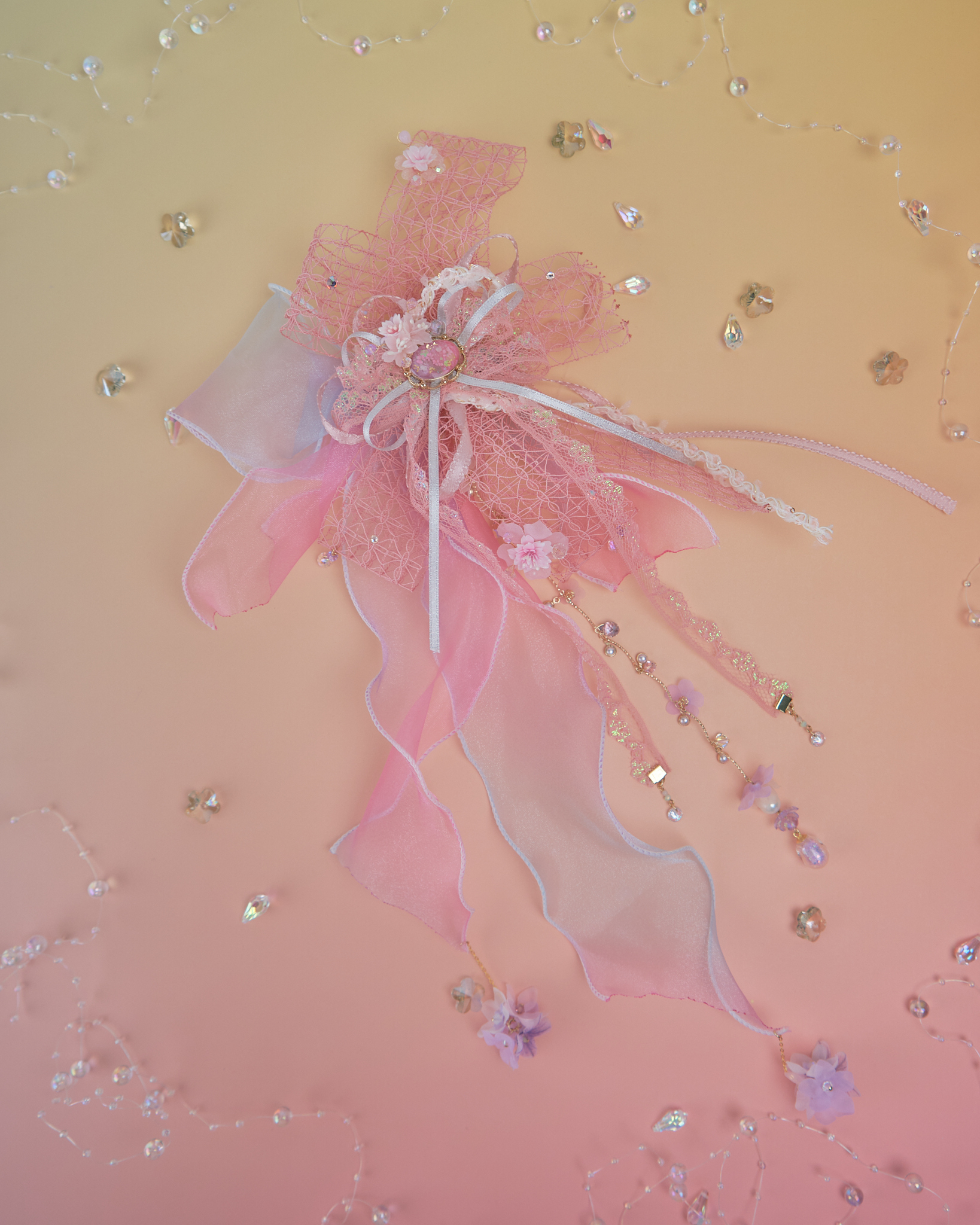 11867 春日花火蝴蝶結兩用髮夾