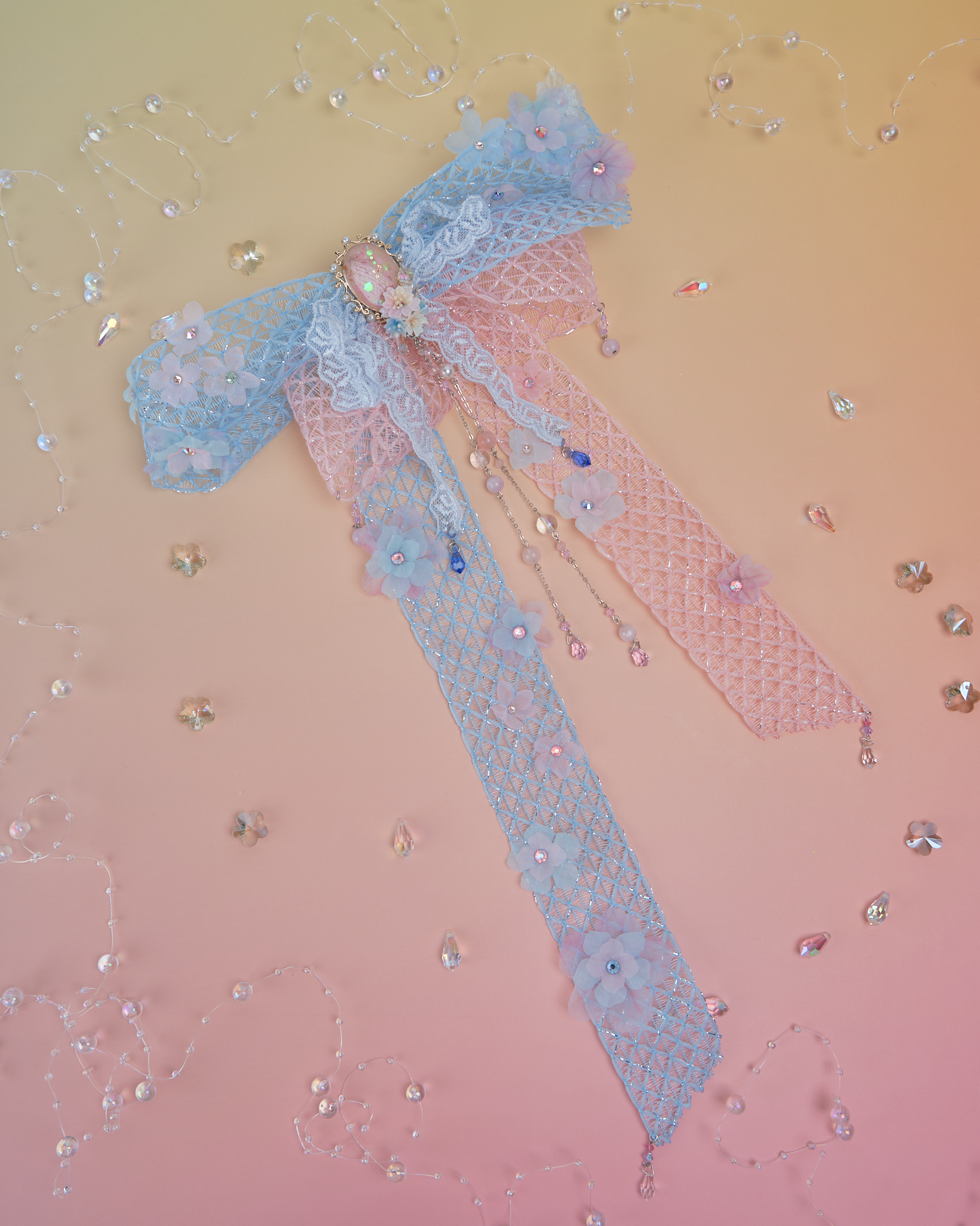 11864 春日花火蝴蝶結兩用髮夾