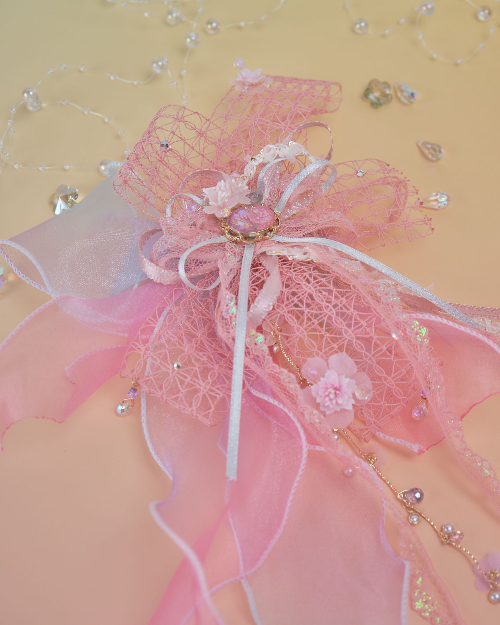 11867 春日花火蝴蝶結兩用髮夾