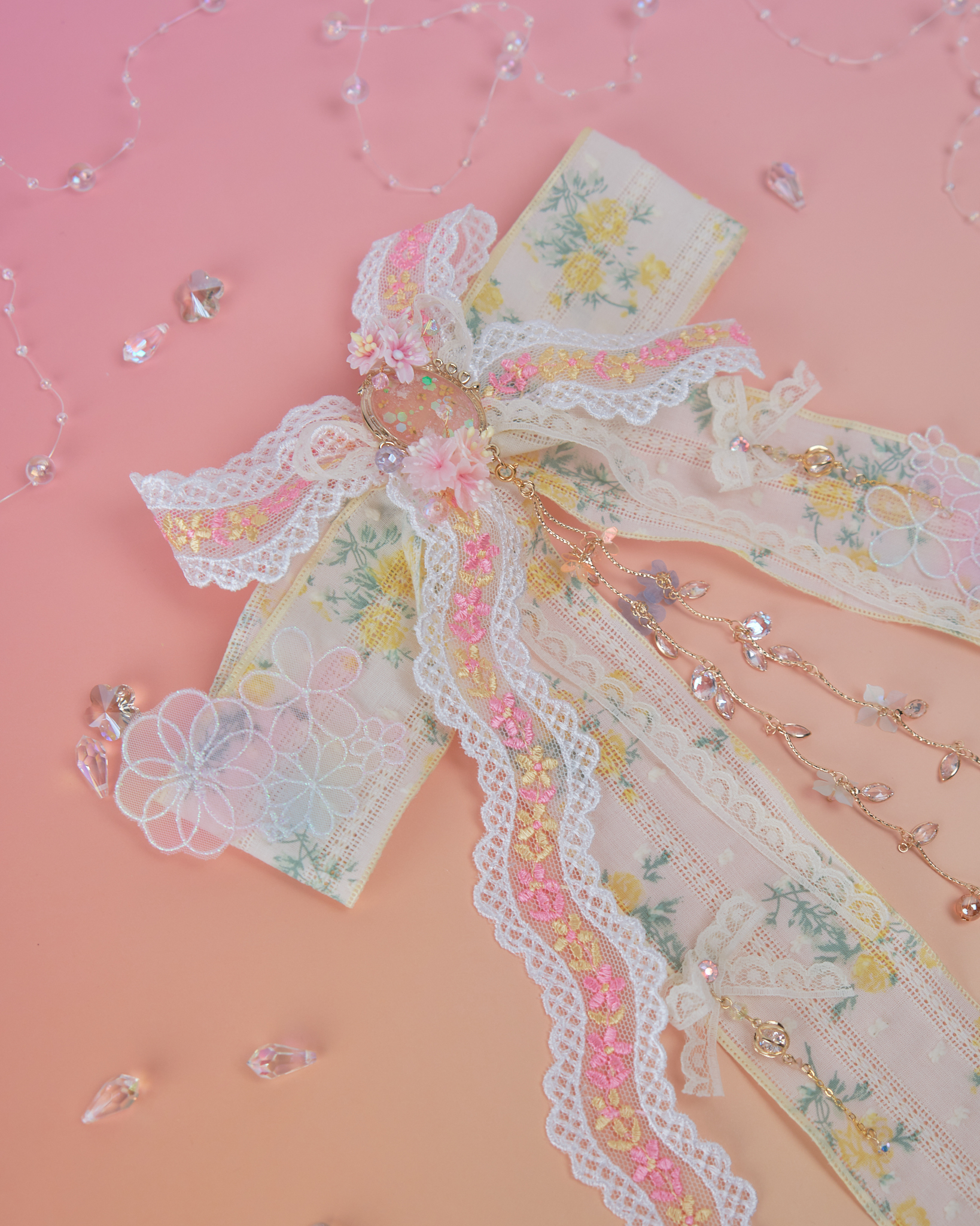 11865 春日花火蝴蝶結兩用髮夾