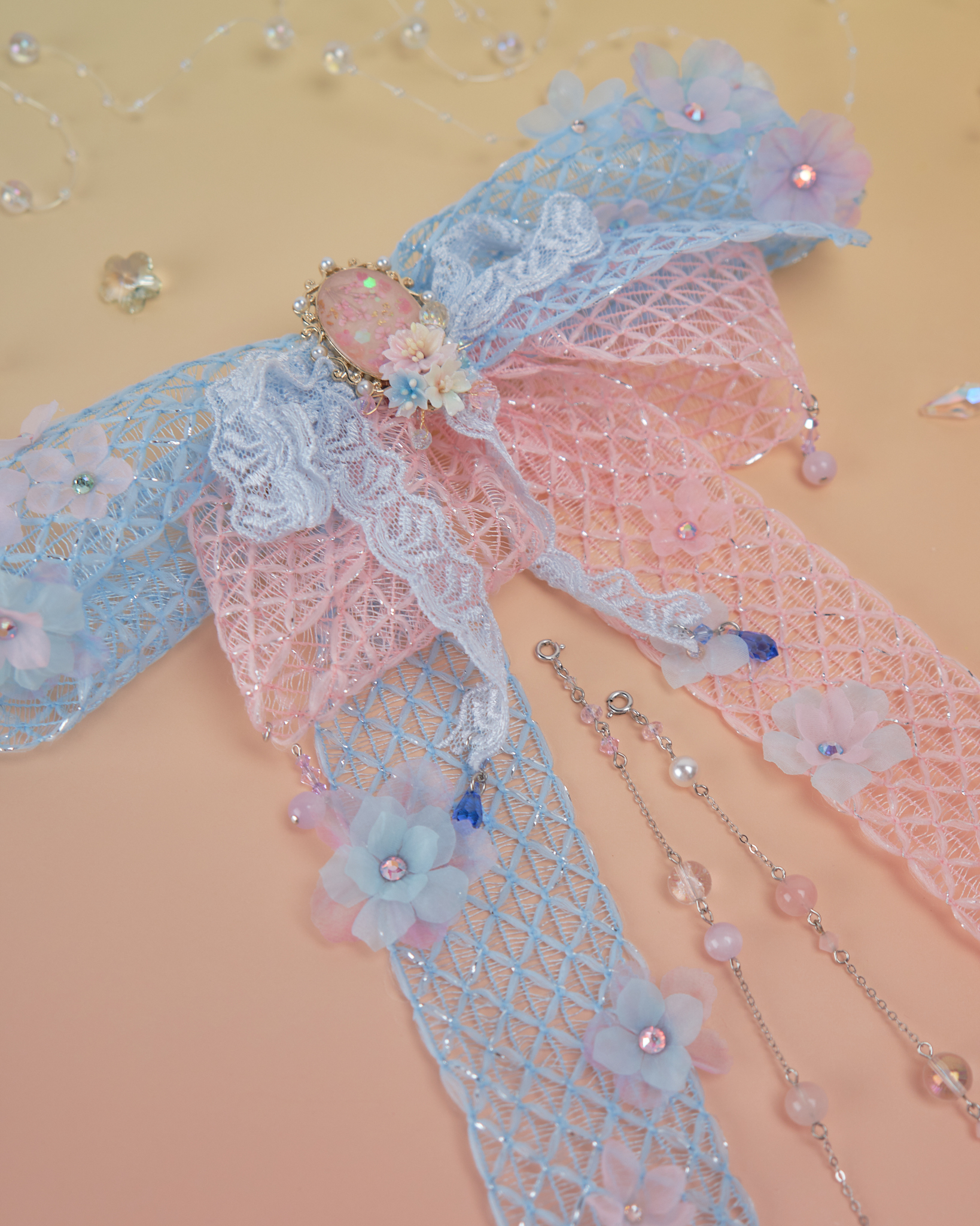 11864 春日花火蝴蝶結兩用髮夾