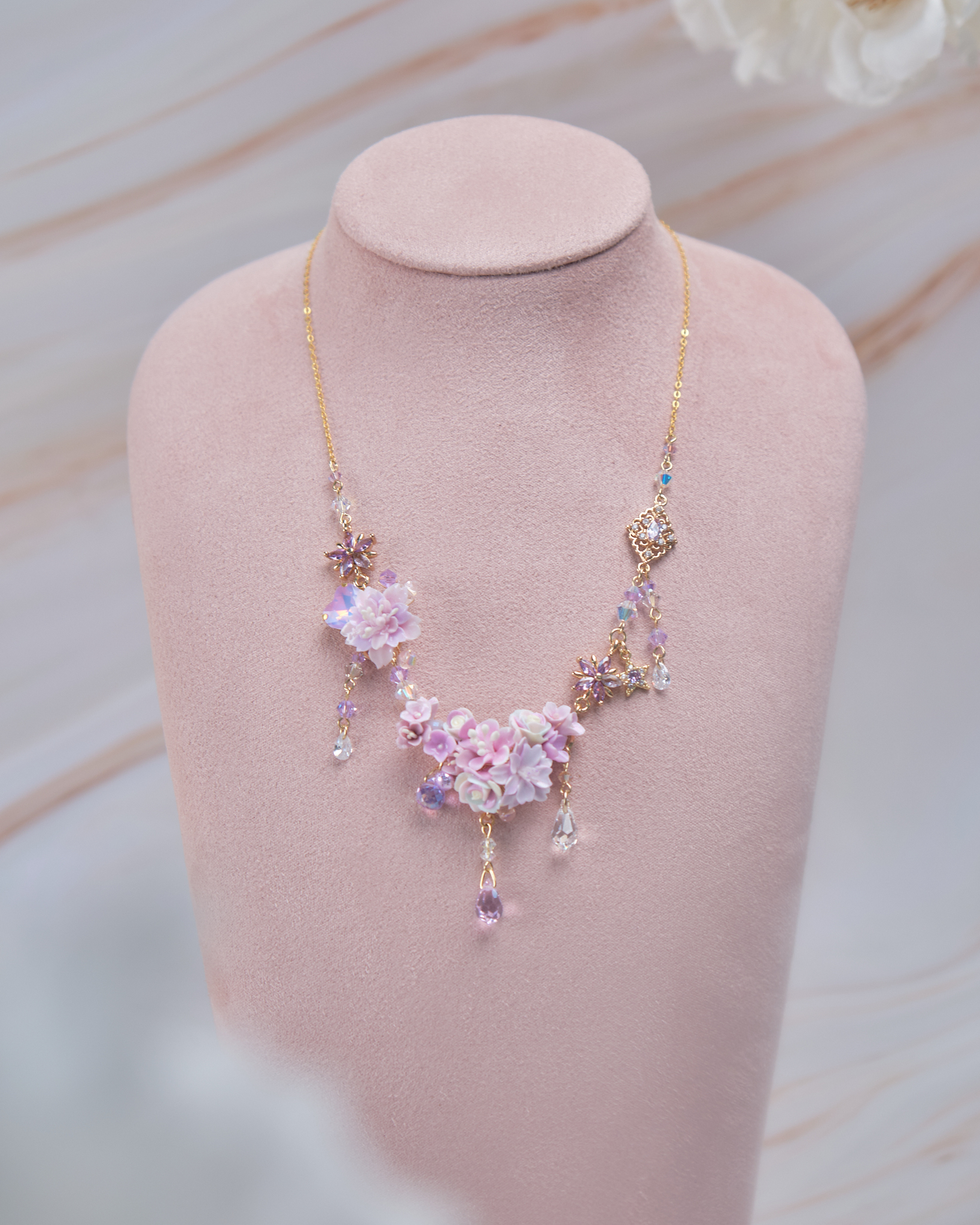 11874 優雅女孩花束鎖骨鏈