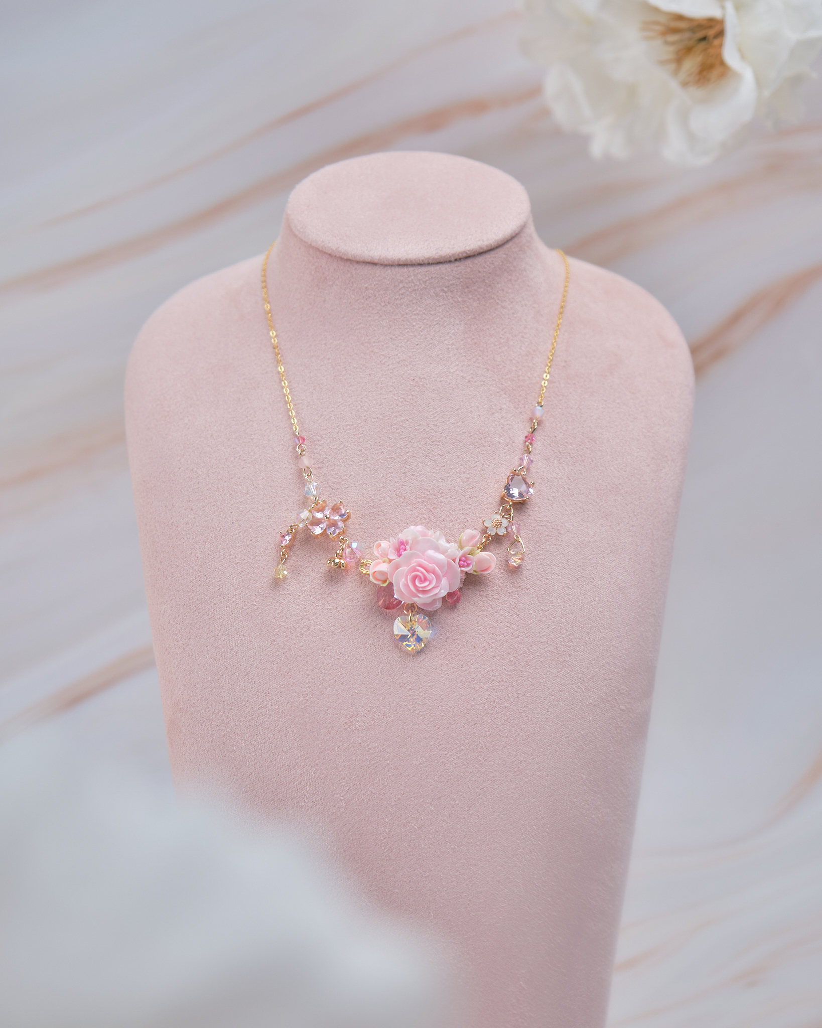 11875 優雅女孩花束鎖骨鏈