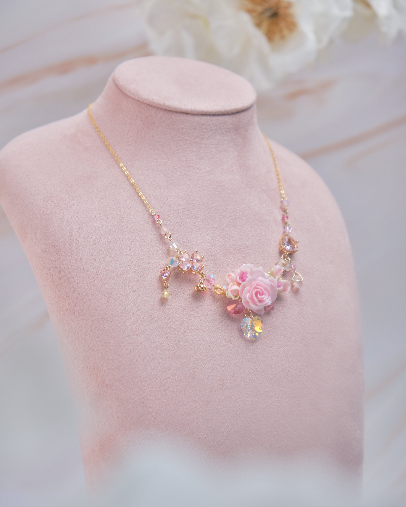 11875 優雅女孩花束鎖骨鏈