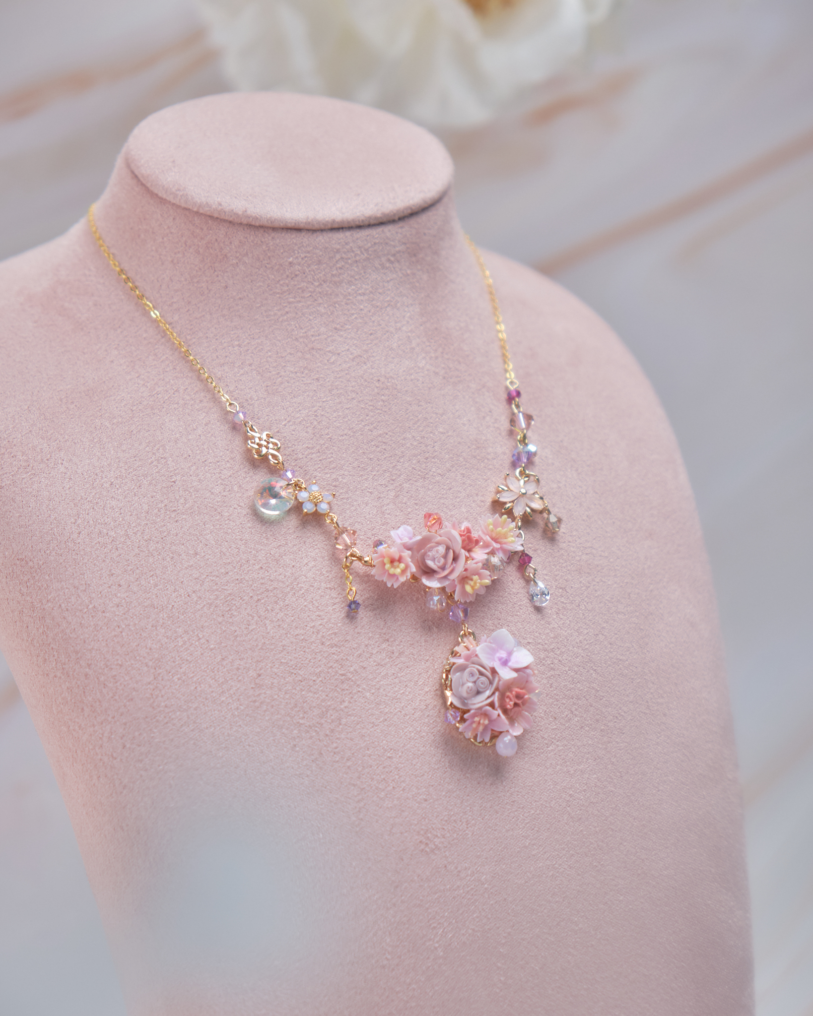 11878 優雅女孩花束鎖骨鏈