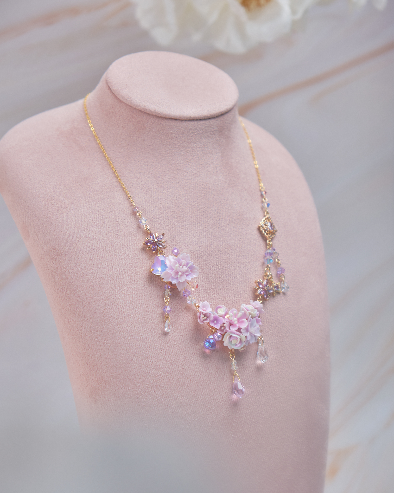 11874 優雅女孩花束鎖骨鏈