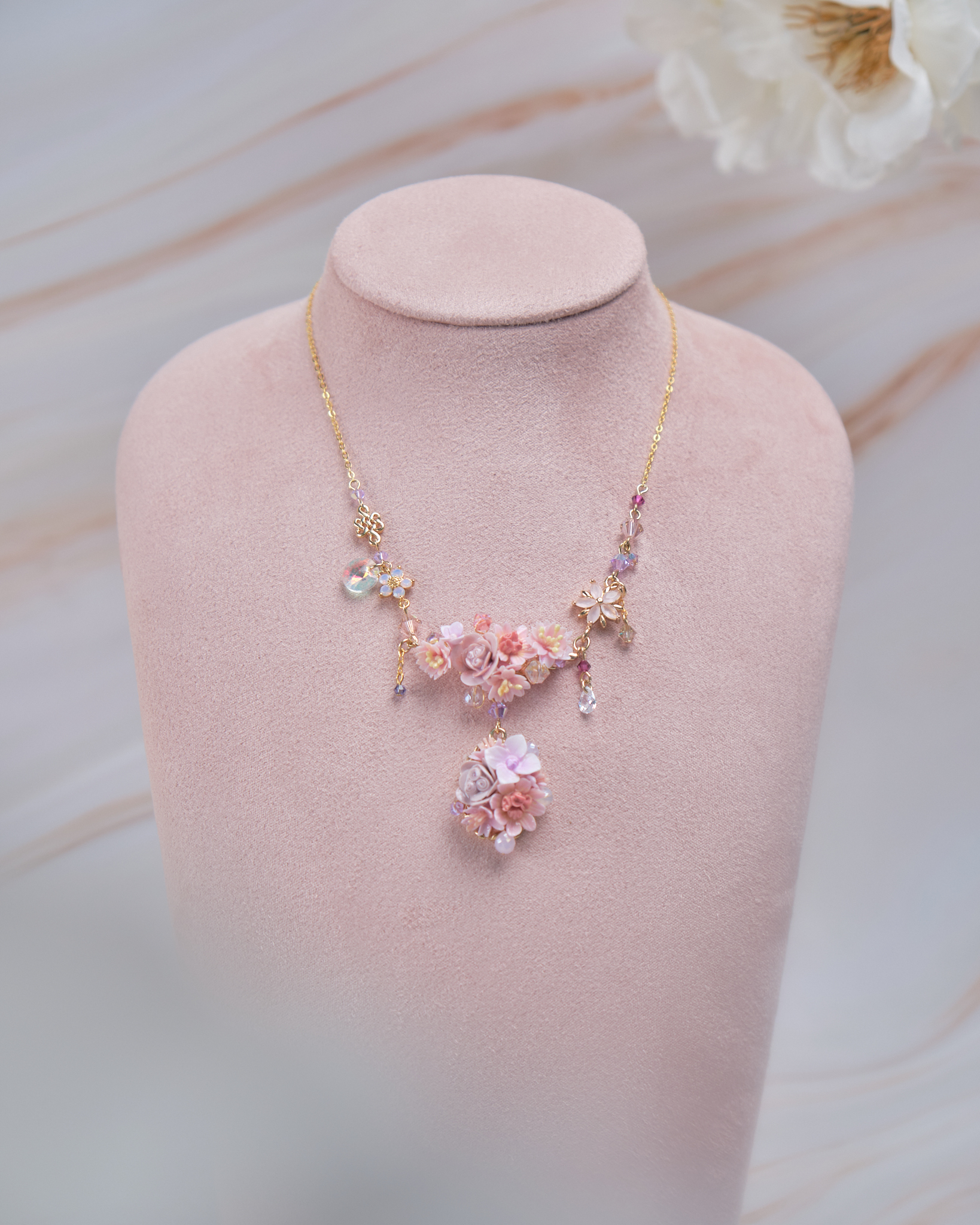 11878 優雅女孩花束鎖骨鏈