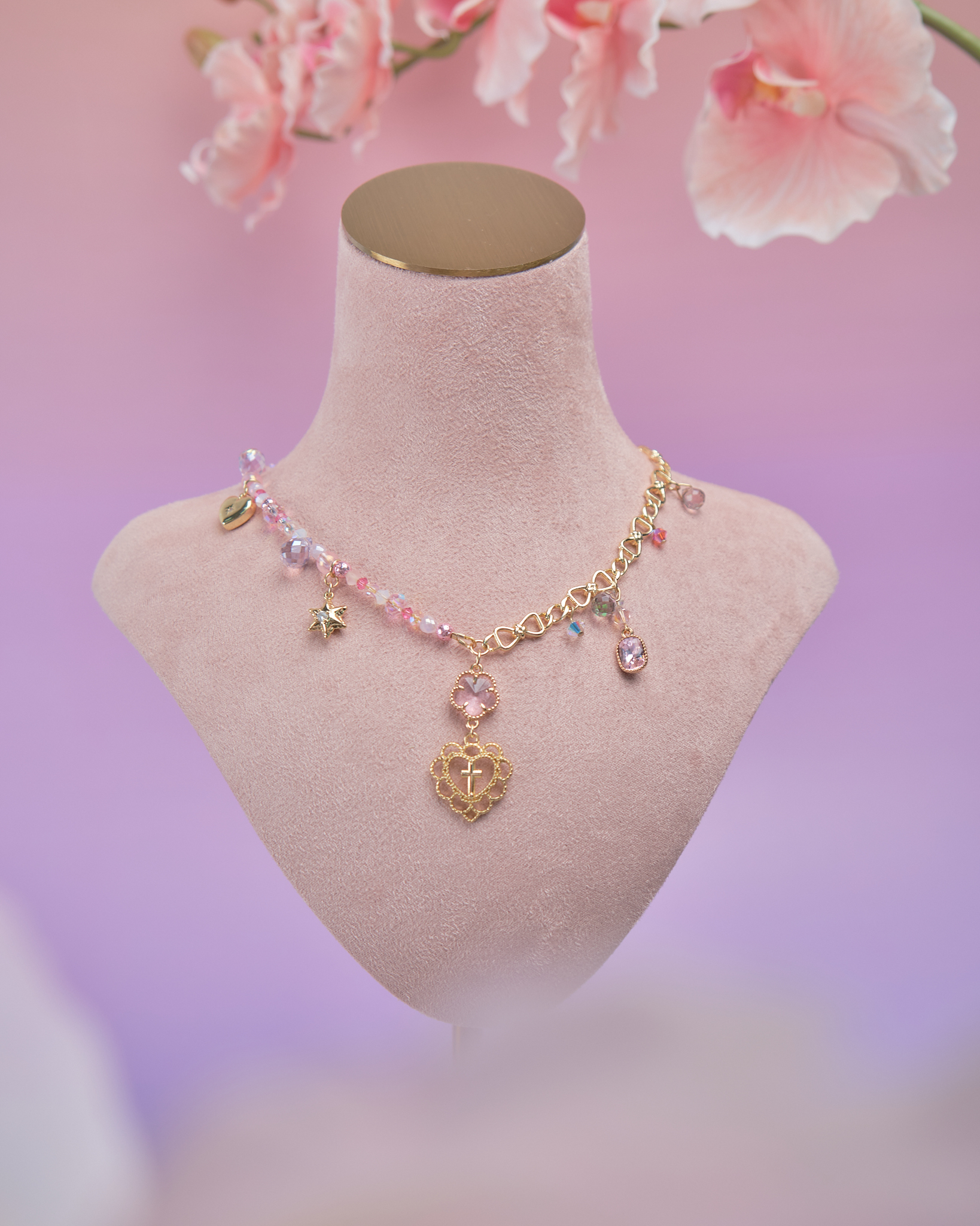 11882 不對稱設計水晶鎖骨鏈