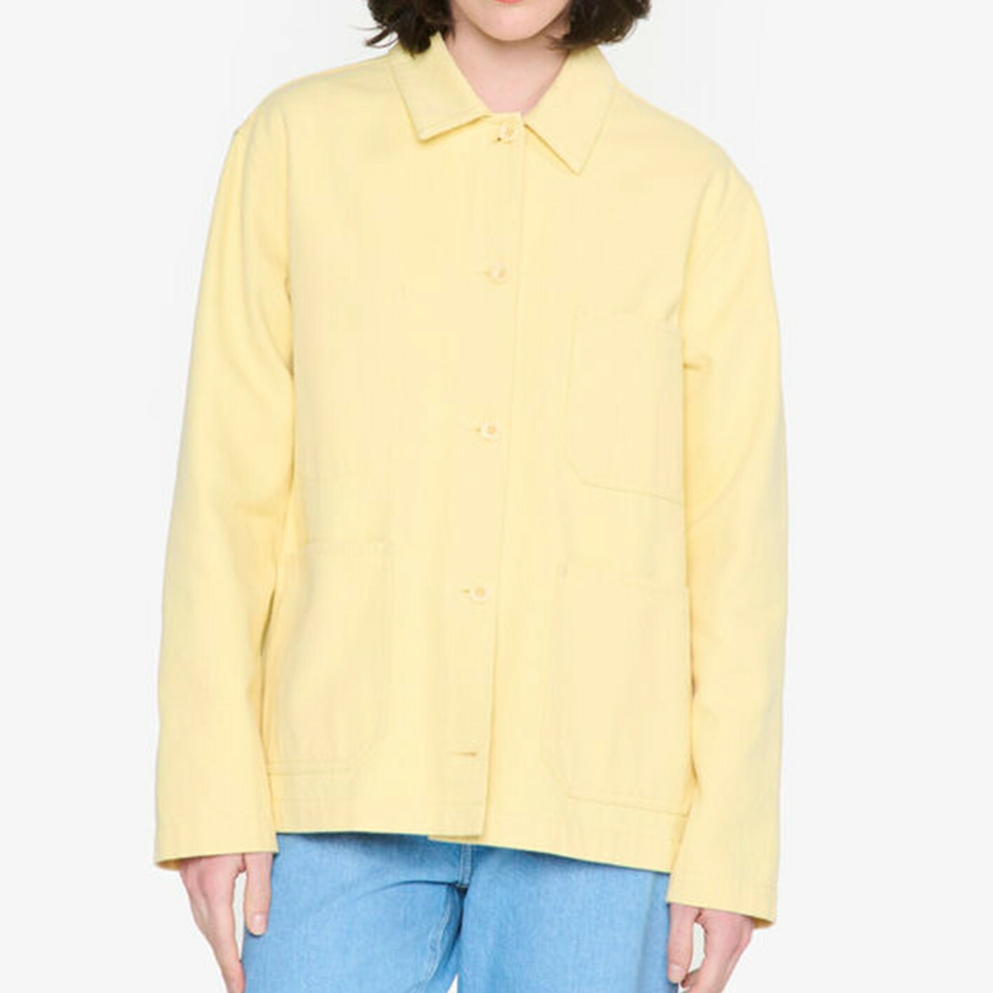 1GA0313-023 AIGLE Mid-length Work Jacket Yellow #AIS23WOUT023 AS526 (C-EU-E)