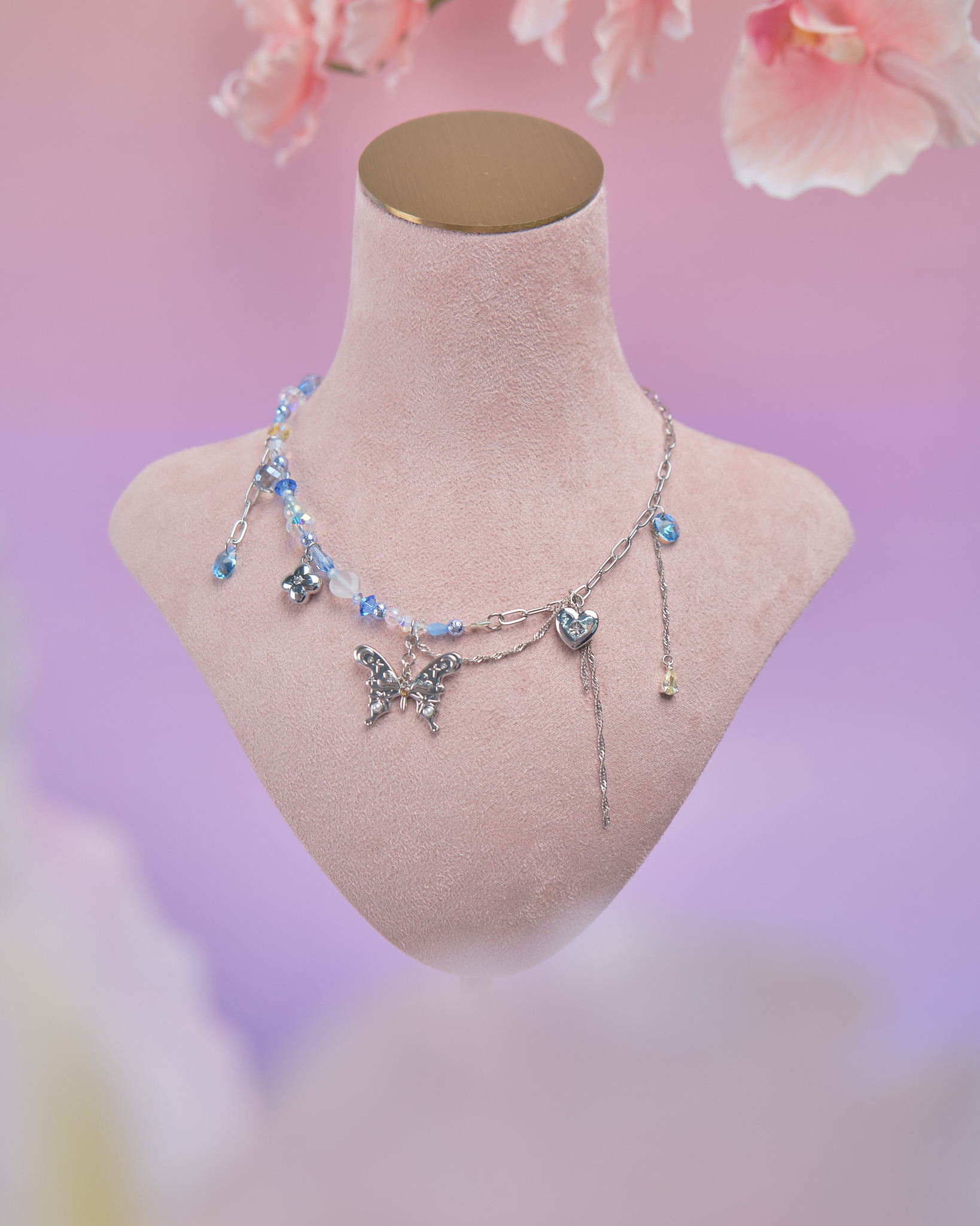 11881 不對稱設計水晶鎖骨鏈