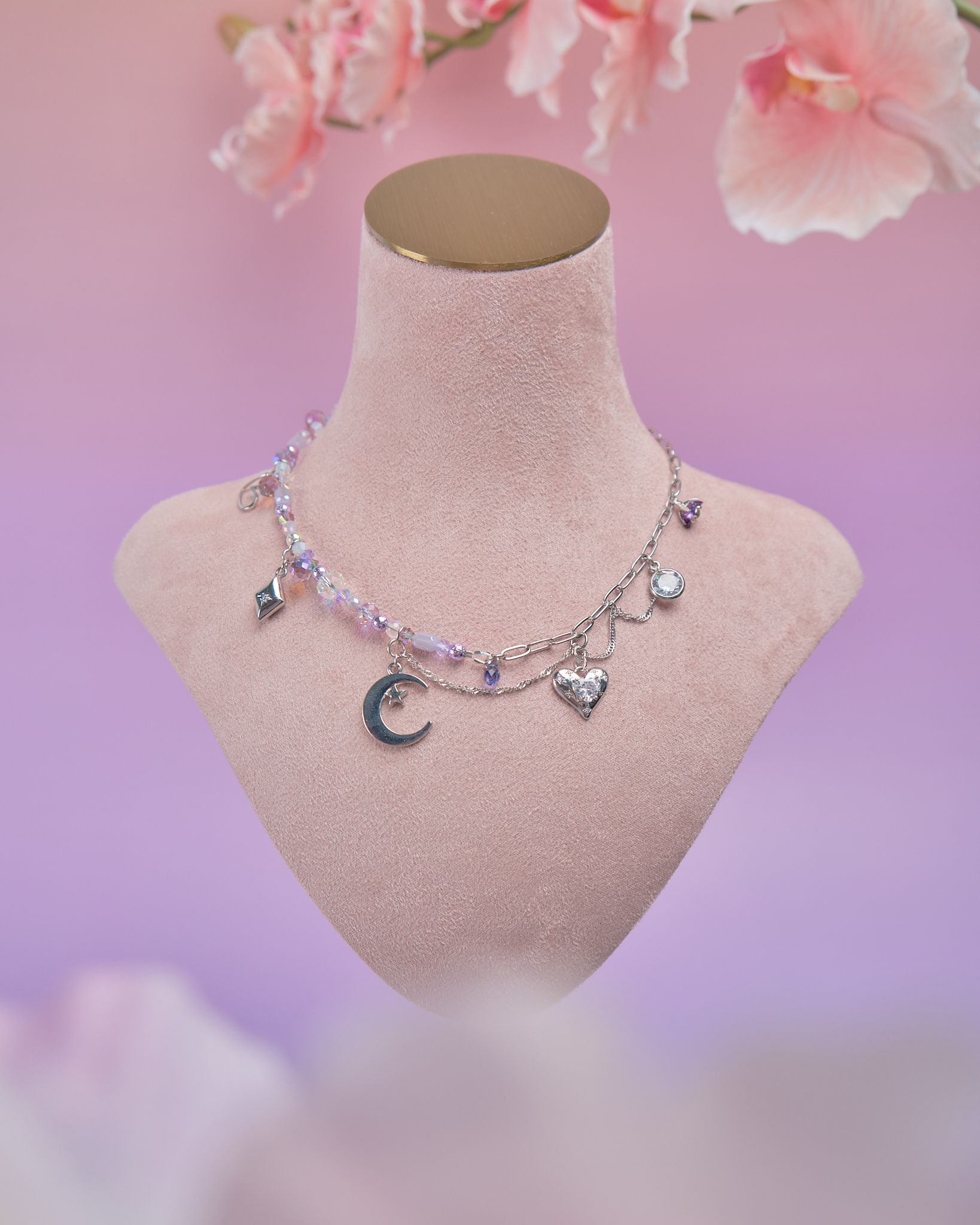 11883 不對稱設計水晶鎖骨鏈