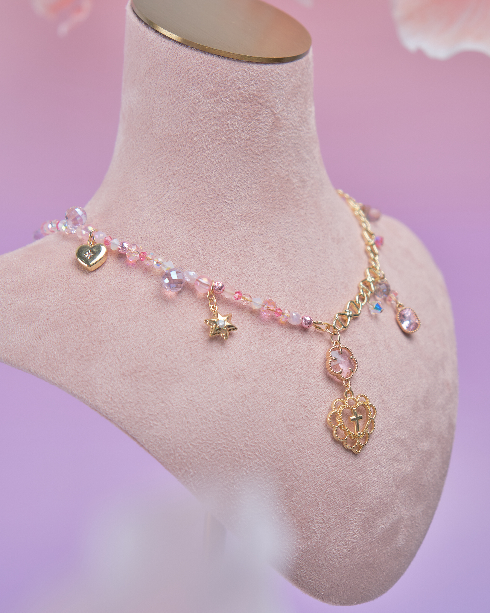 11882 不對稱設計水晶鎖骨鏈