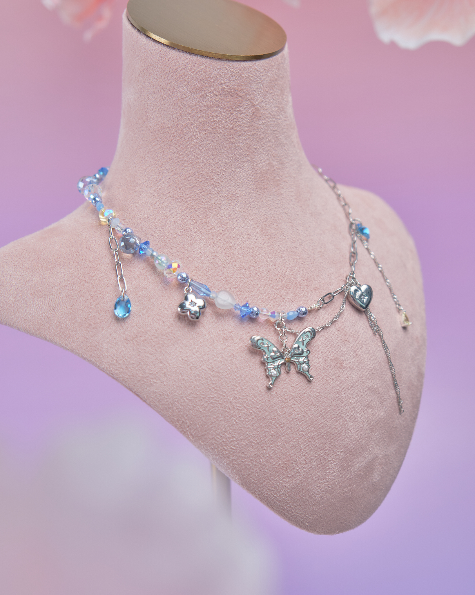 11881 不對稱設計水晶鎖骨鏈