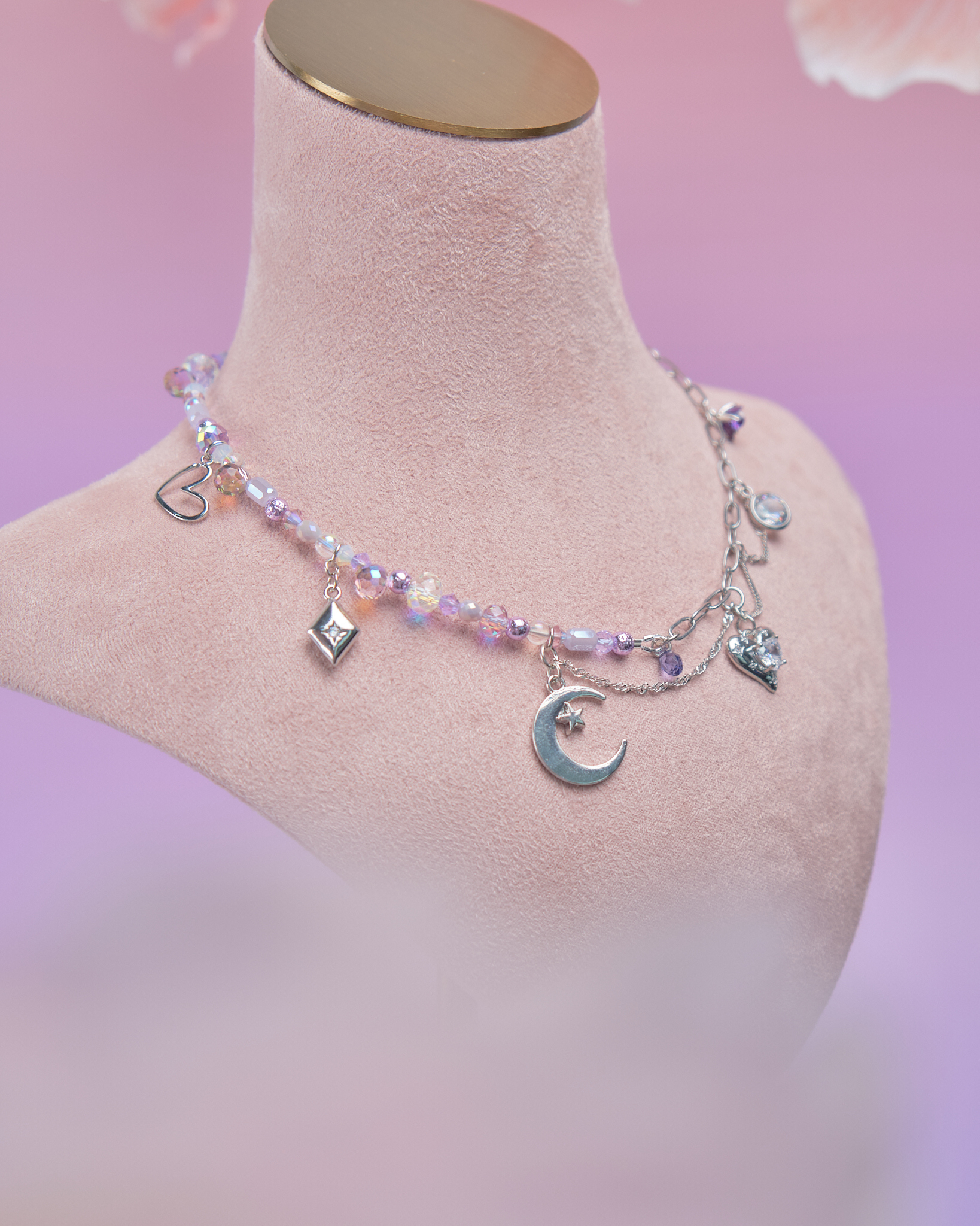 11883 不對稱設計水晶鎖骨鏈