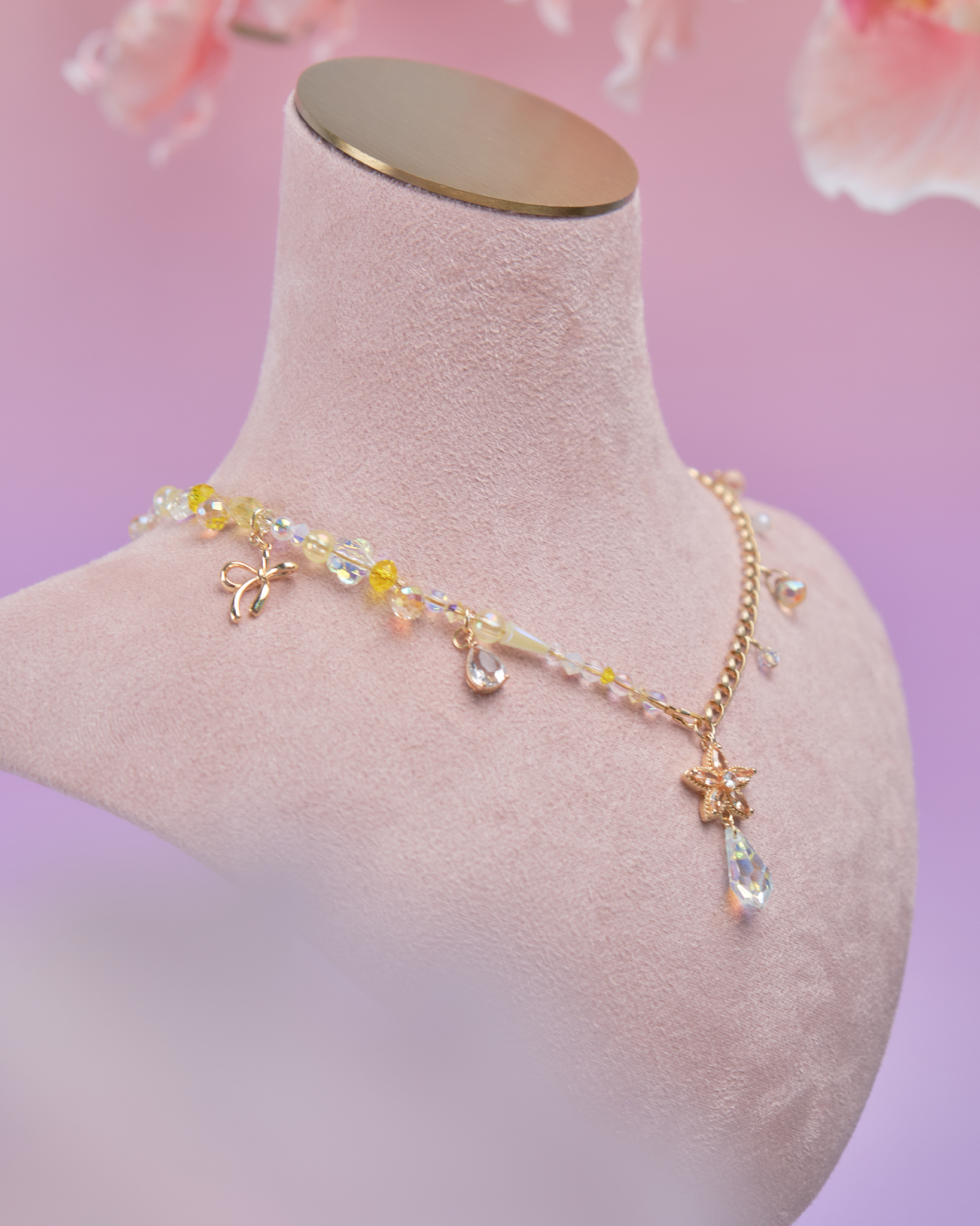 11884 不對稱設計水晶鎖骨鏈