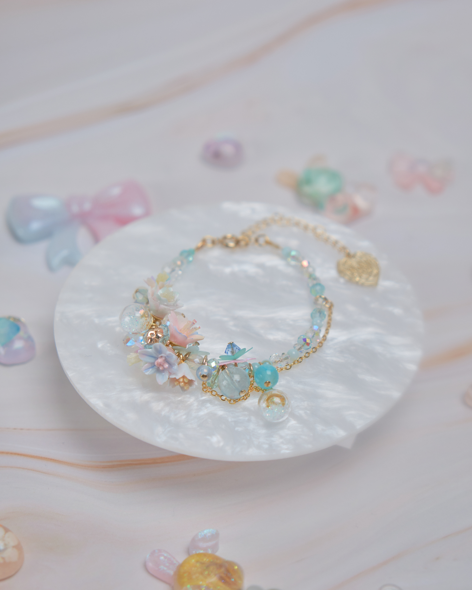 11901 泡泡浴糖果小花手鏈