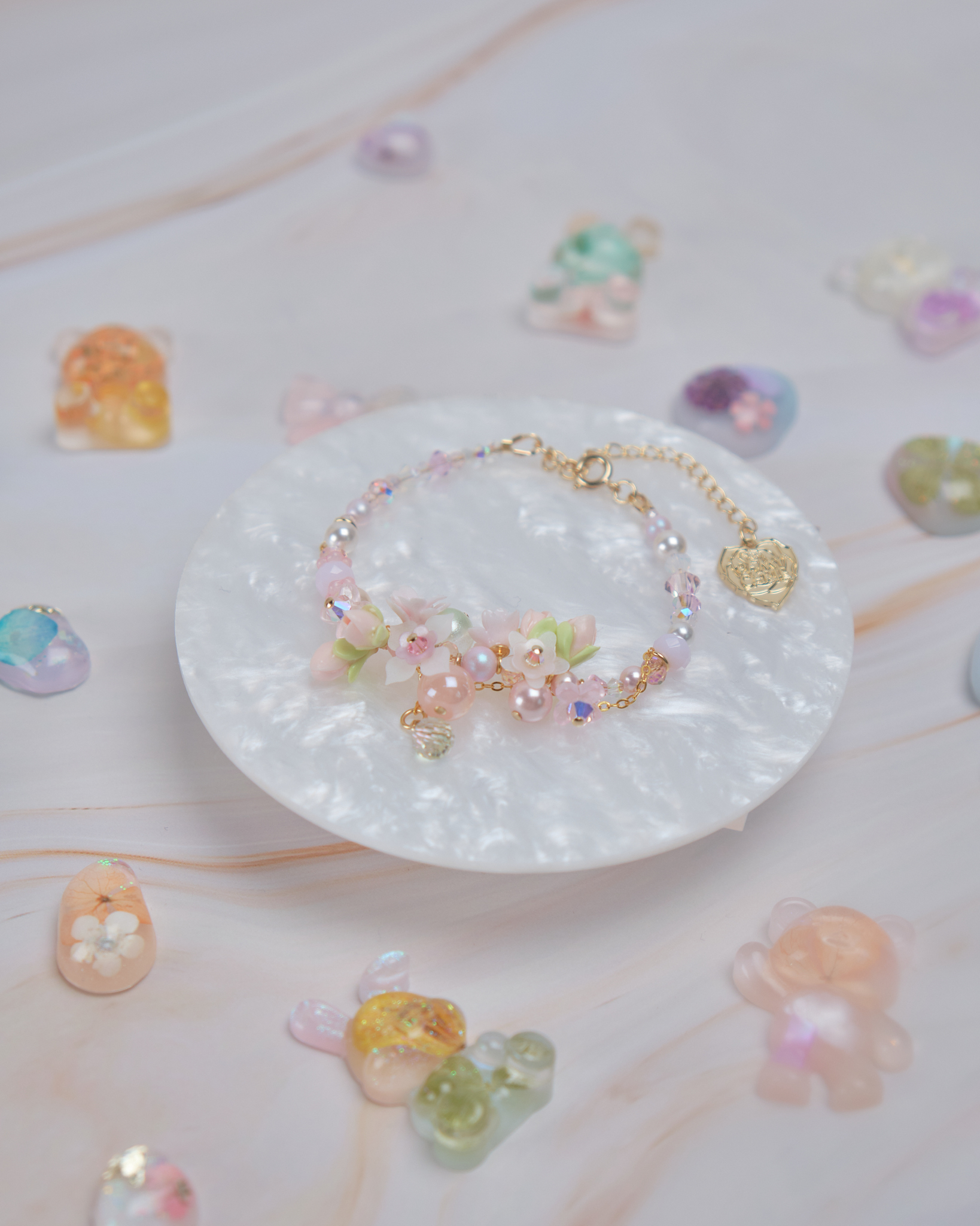 11906 泡泡浴糖果小花手鏈