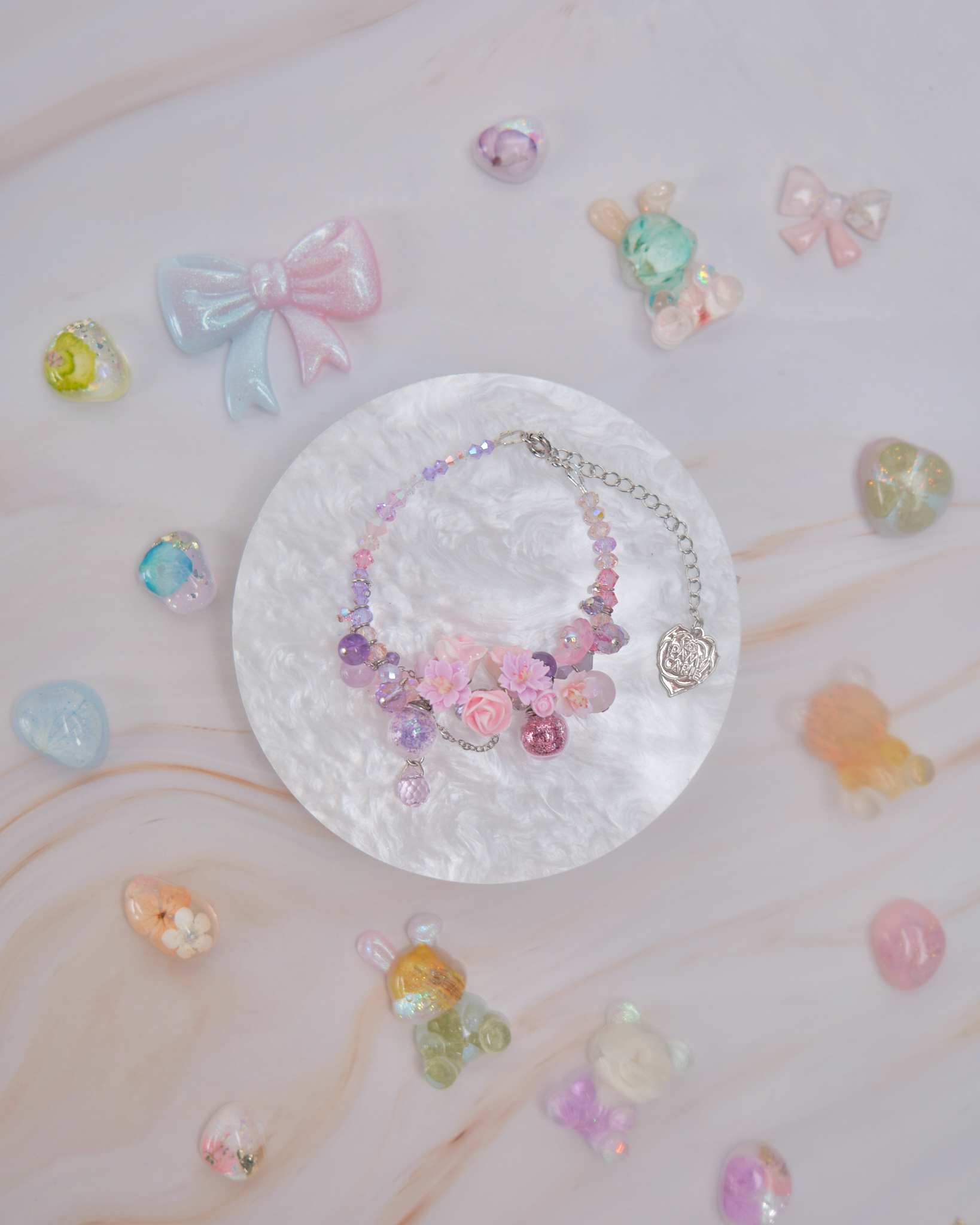 11908 泡泡浴糖果小花手鏈