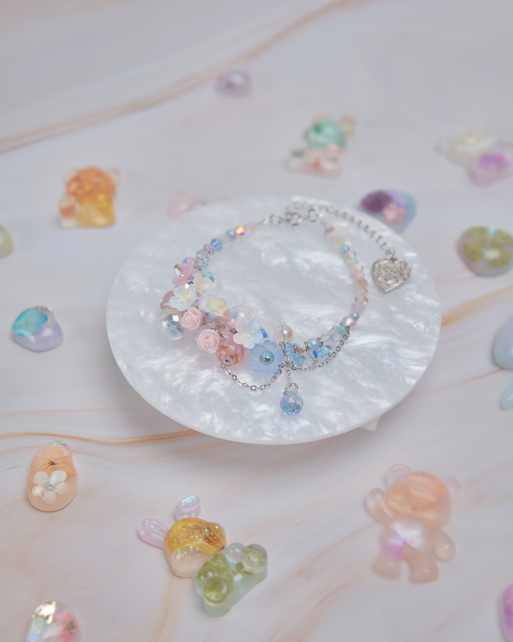 11907 泡泡浴糖果小花手鏈