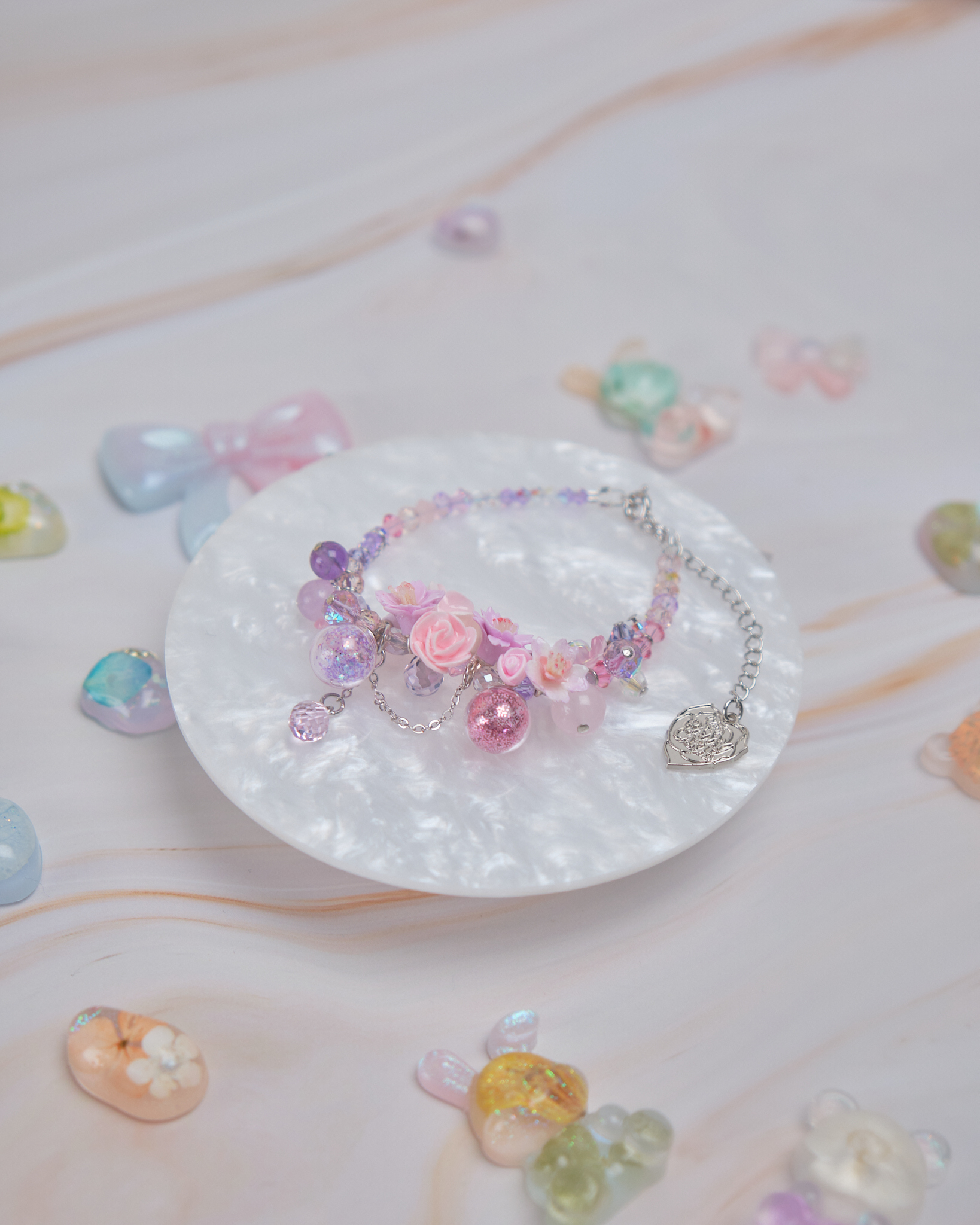 11908 泡泡浴糖果小花手鏈