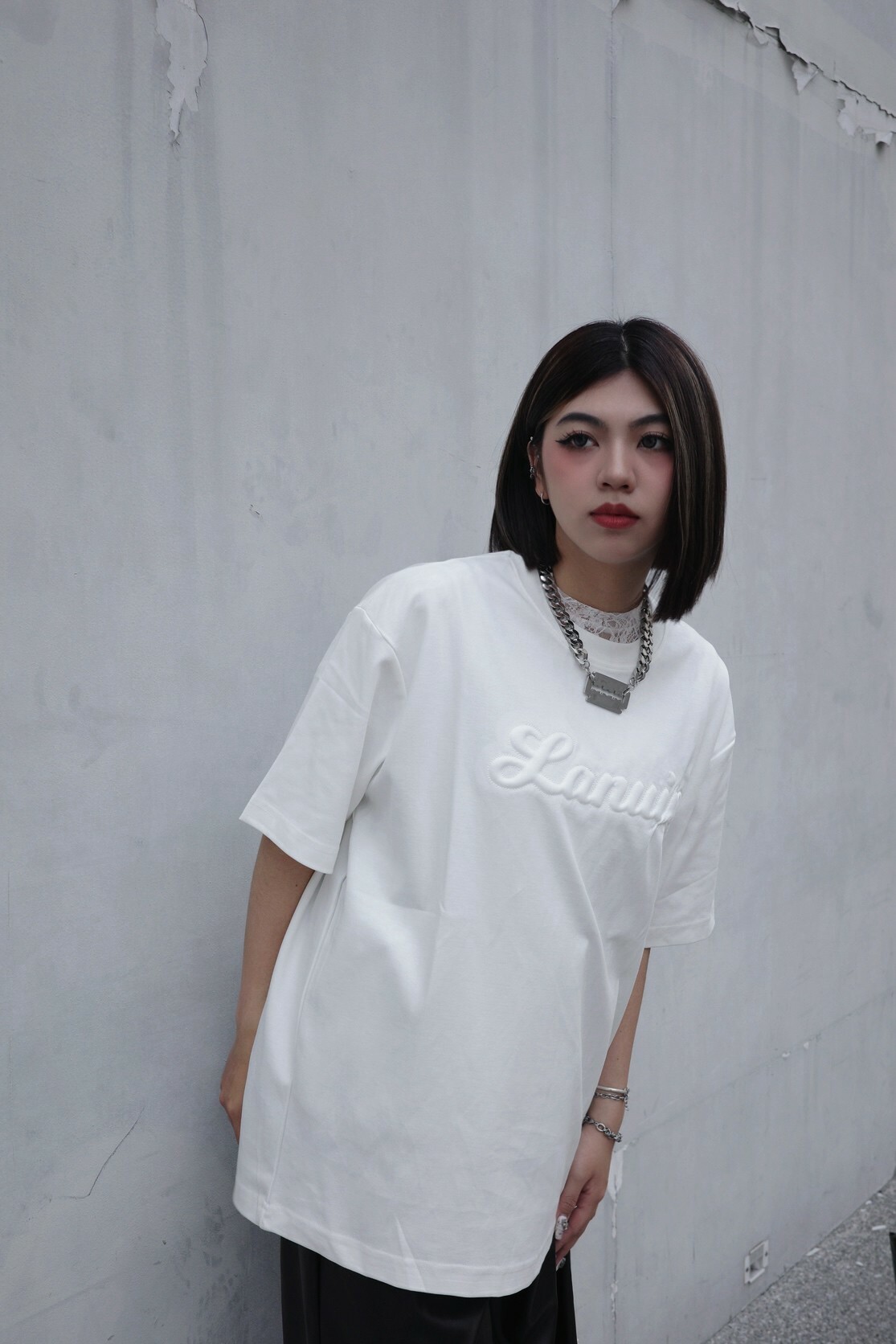 ZOE 美式素面泡泡字體T — Z2518