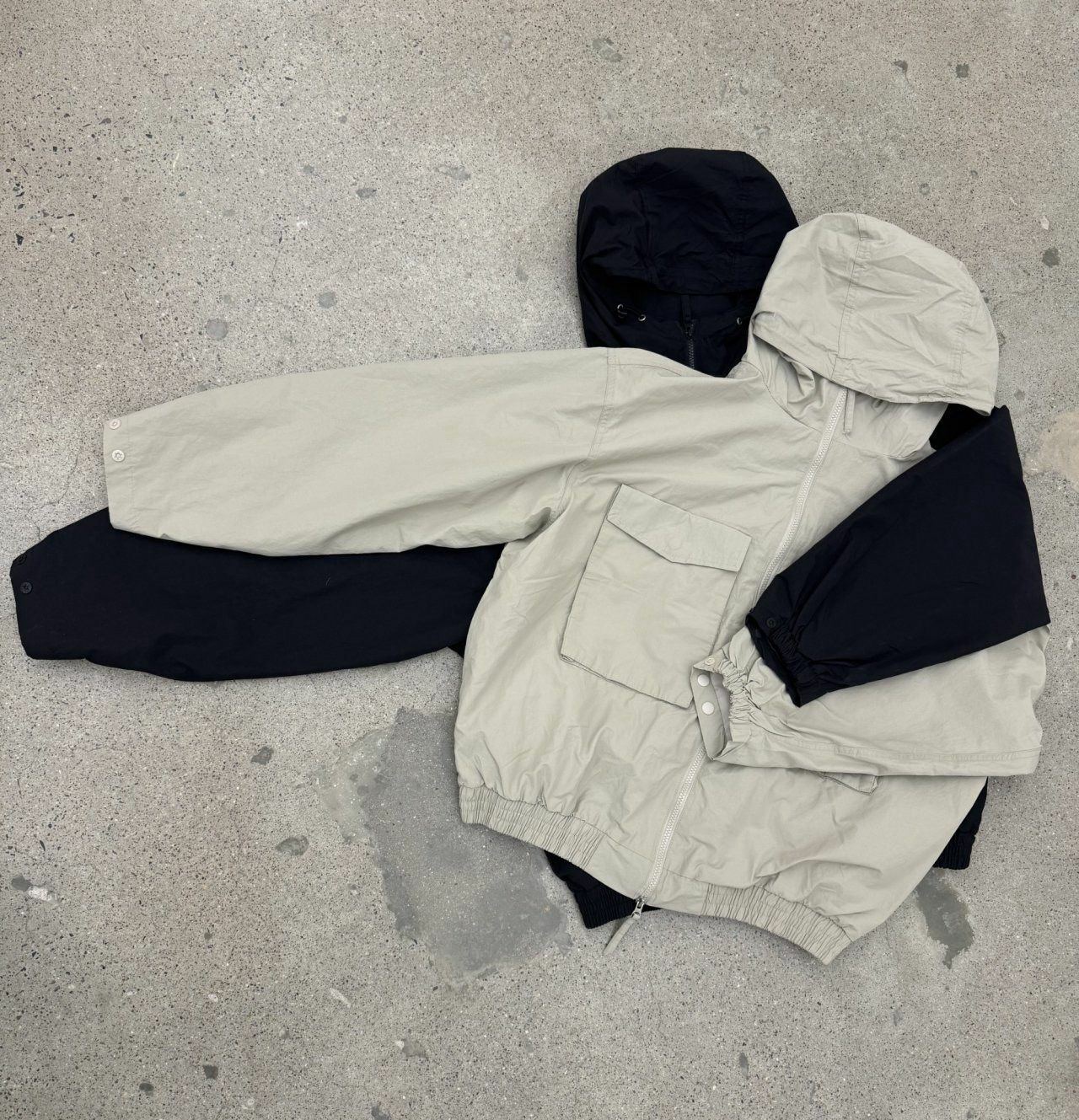 淨色連帽拉鍊外套 FARMERS-063JK