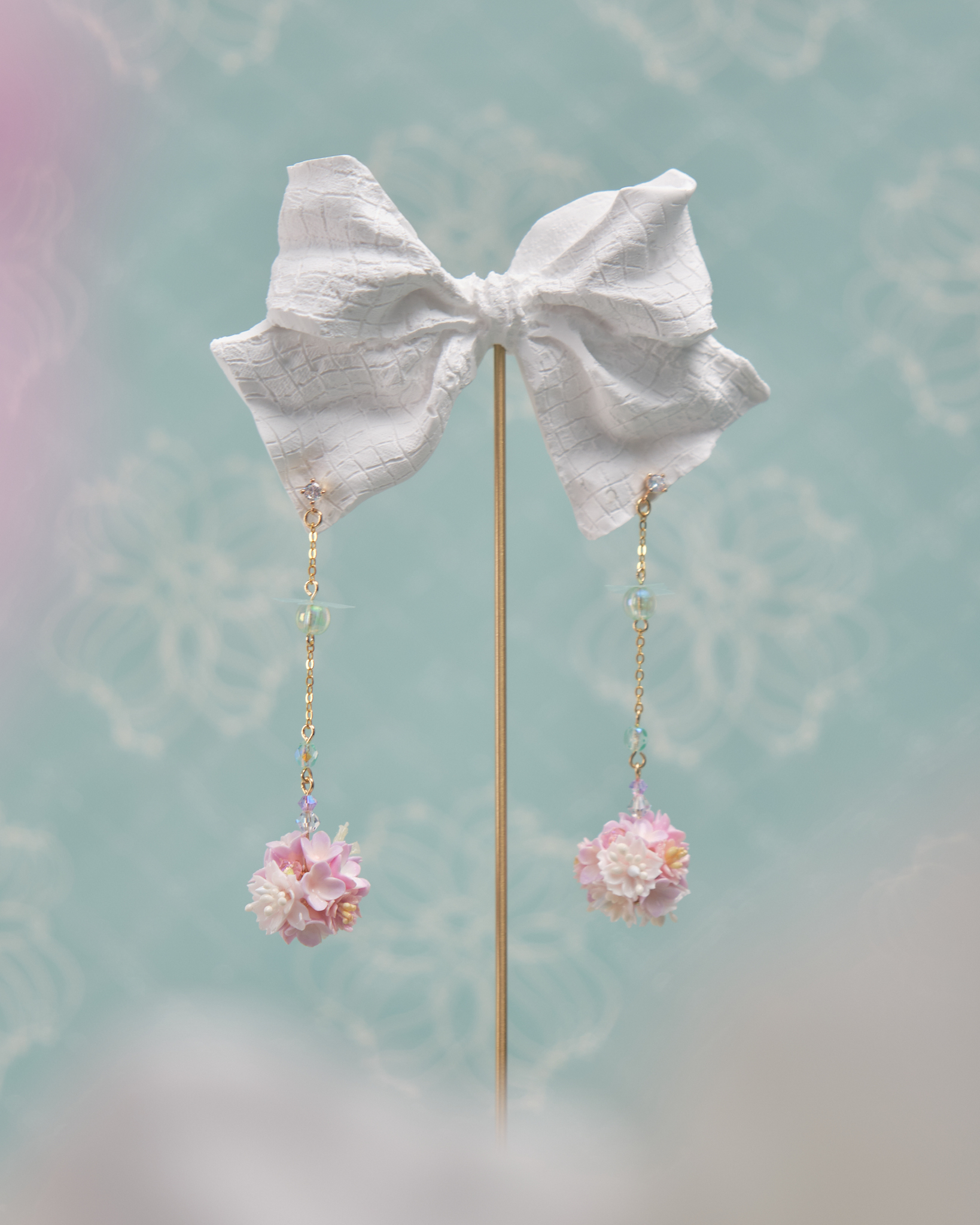 11793 春日迷你花球S925耳環