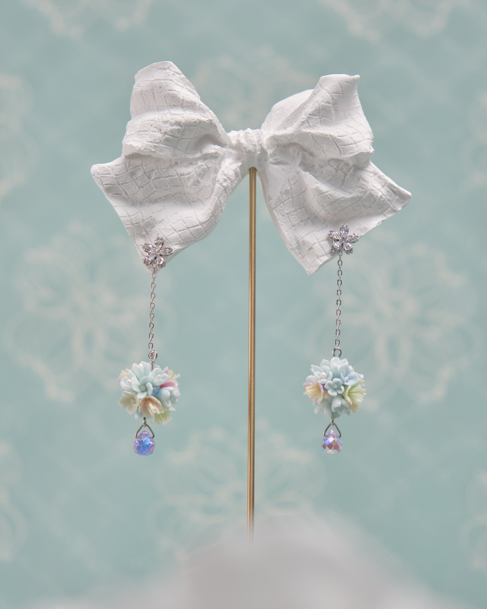 11796 春日迷你花球S925兩用耳環