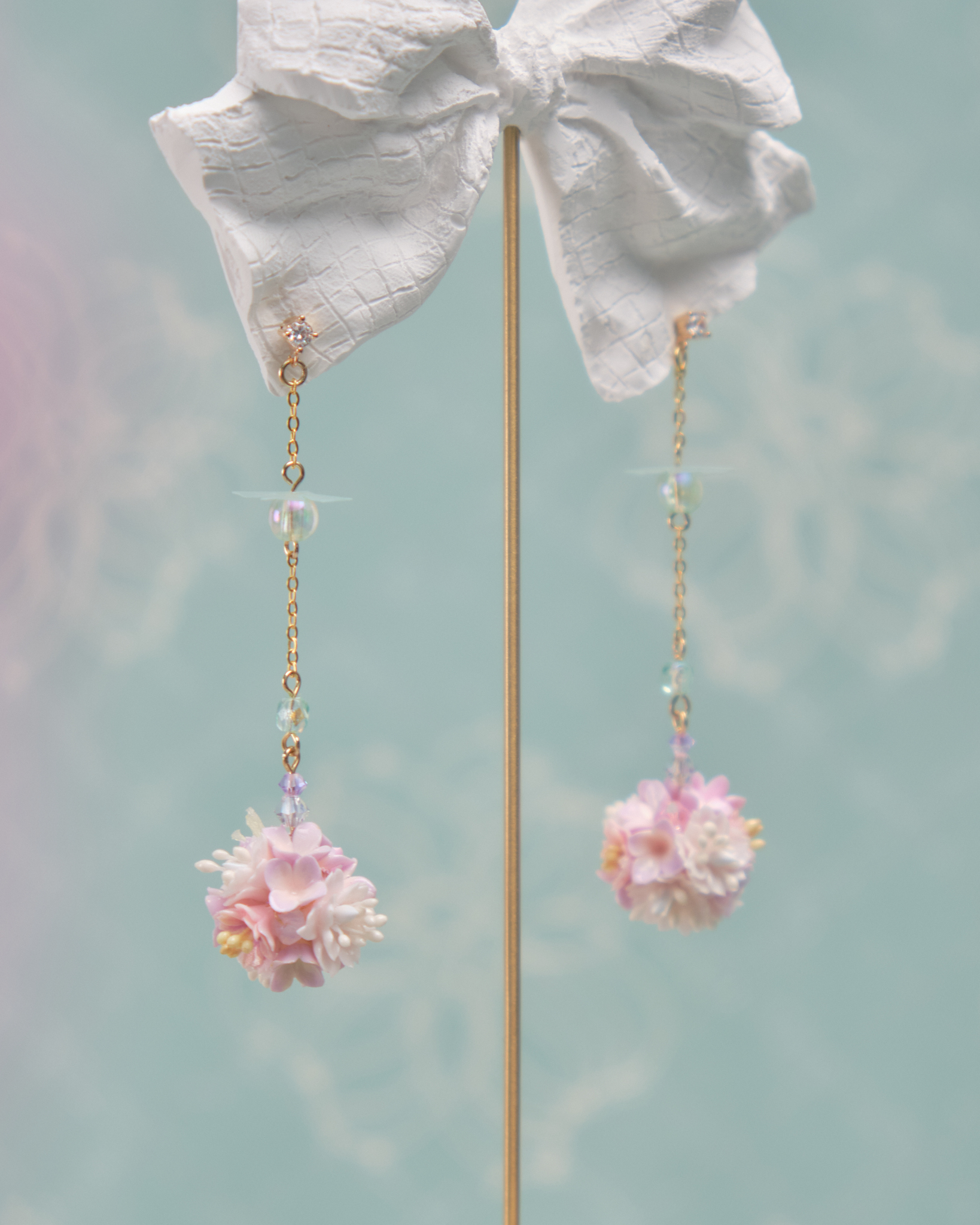 11793 春日迷你花球S925耳環