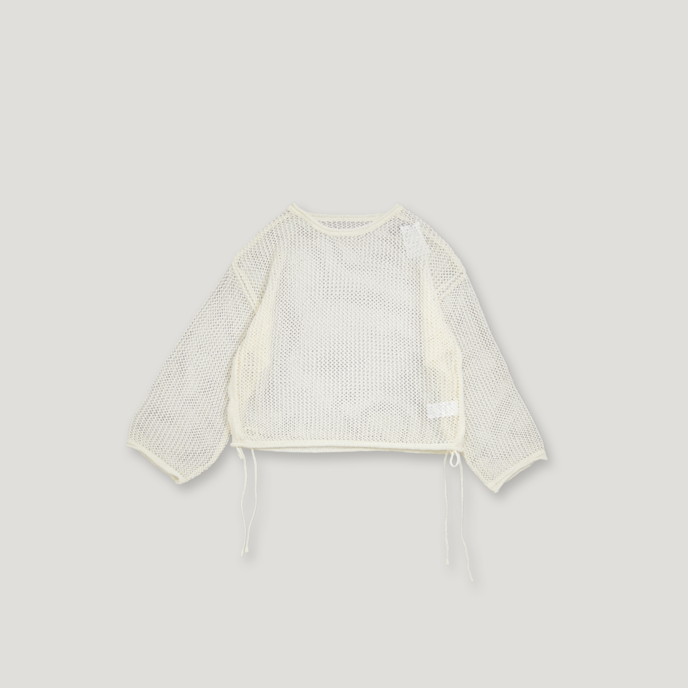 J.P.L. 圓領側繫帶網眼針織上衣 ╭ 5色 ╮