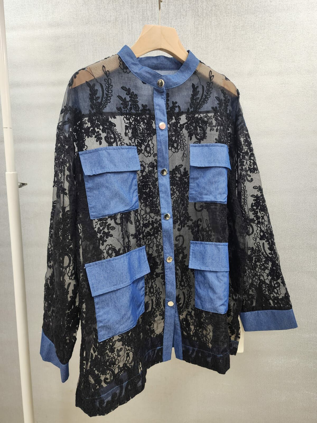 CD903    喱士通花拼布top  Top : 胸50，長29