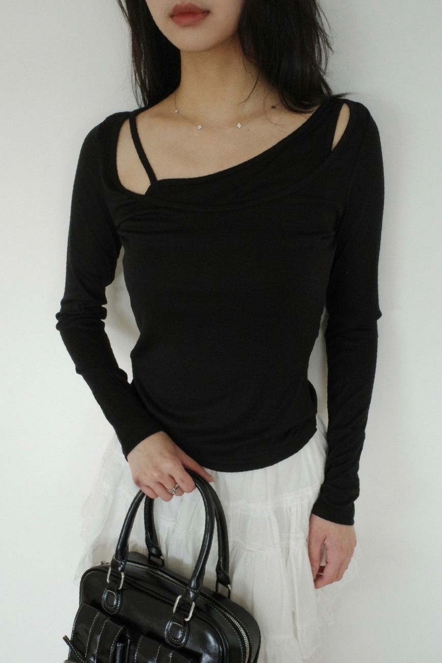 <女裝現貨💗> MA09 莫代爾假兩件設計上衣 兩色