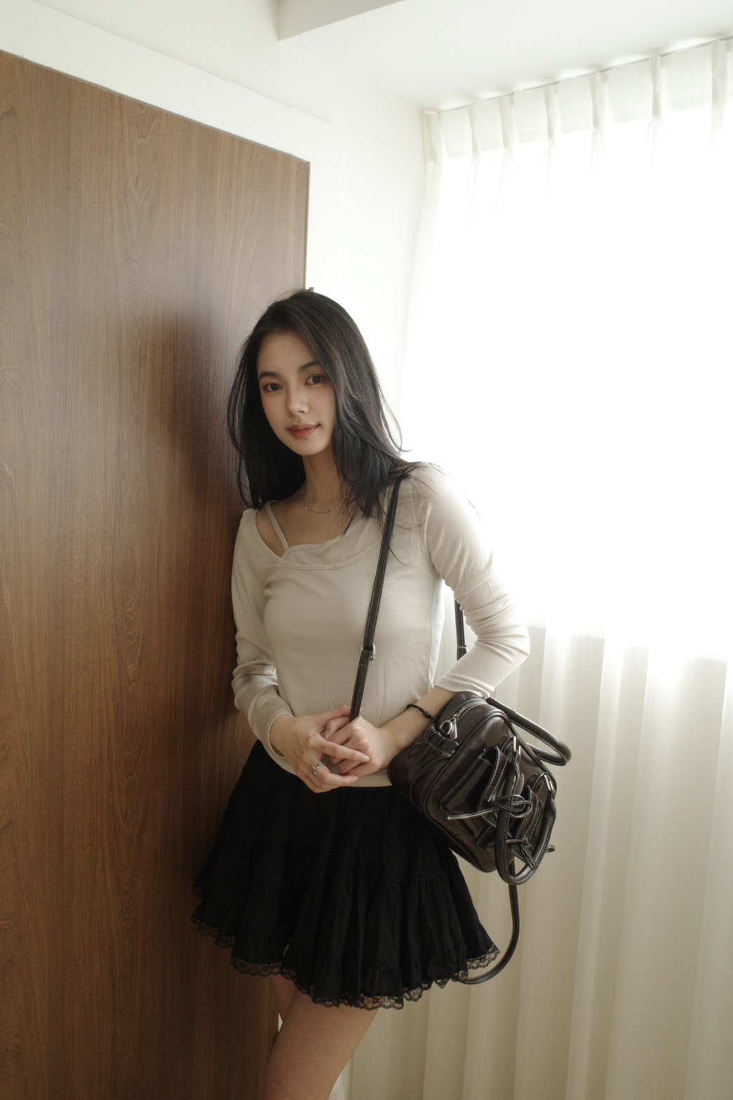 <女裝現貨💗> MA09 莫代爾假兩件設計上衣 兩色