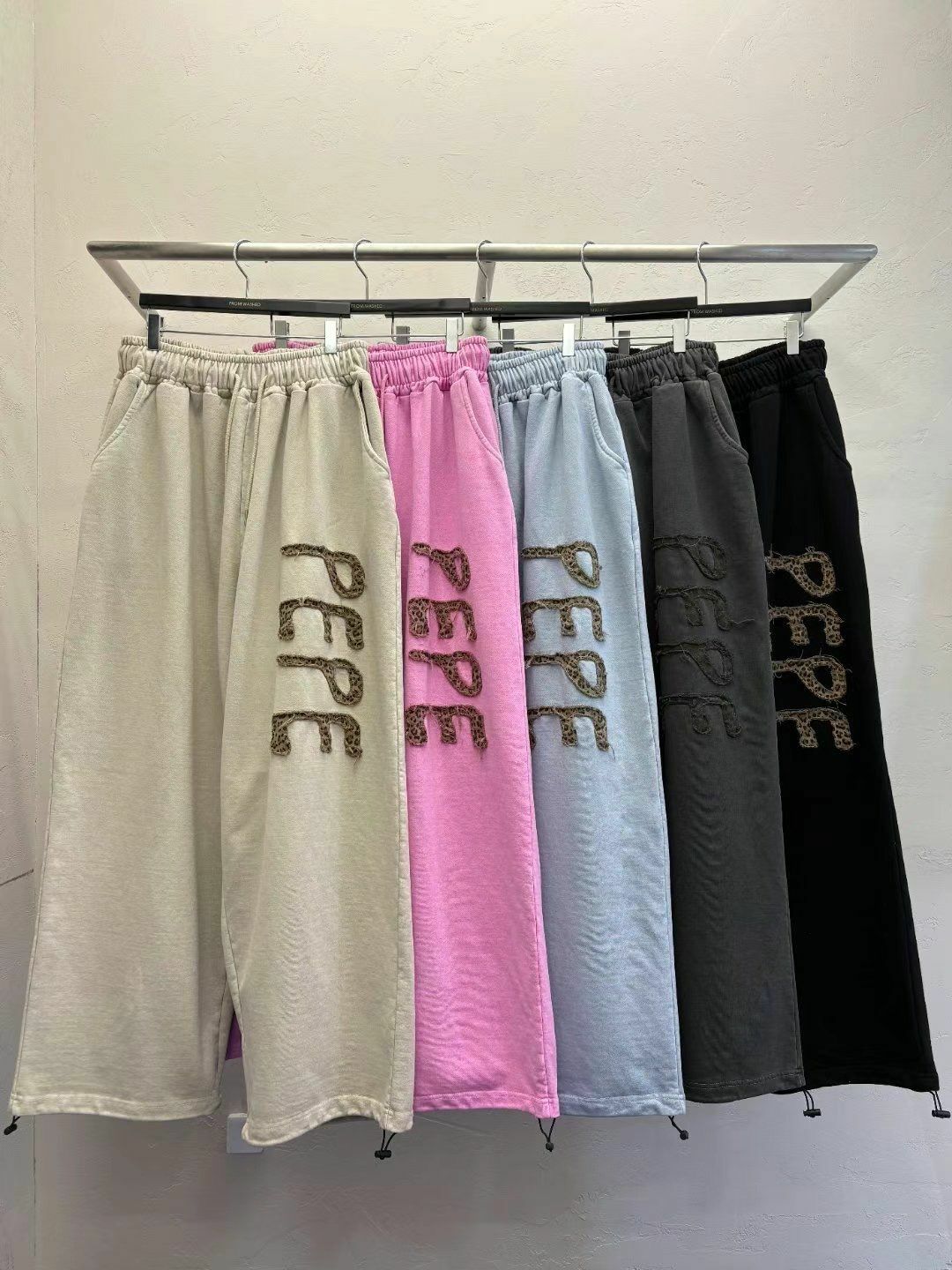 英文字可束腳鬆身運動褲 SCOPE-084P