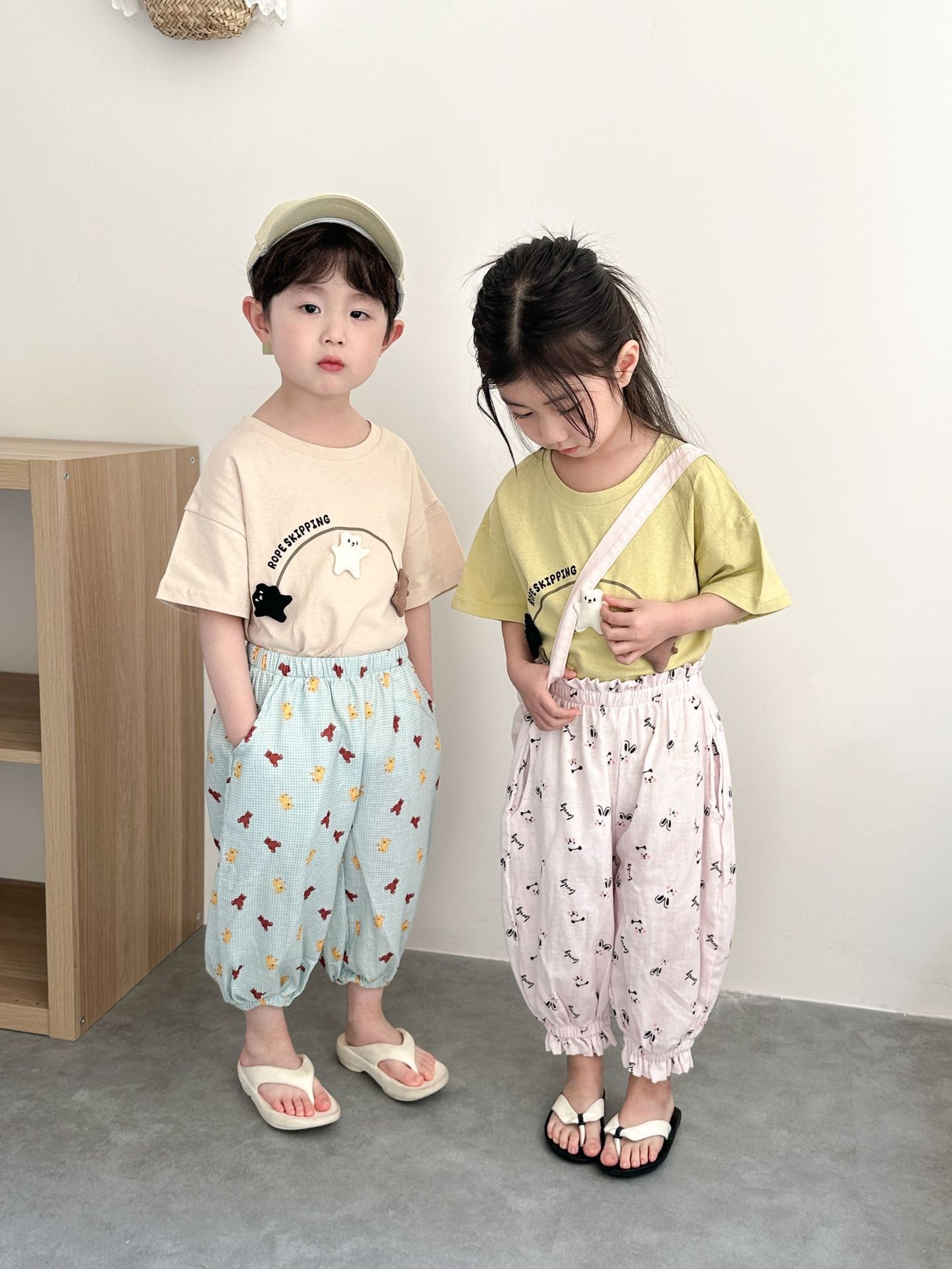 夏季小童趣棉紗防蚊褲