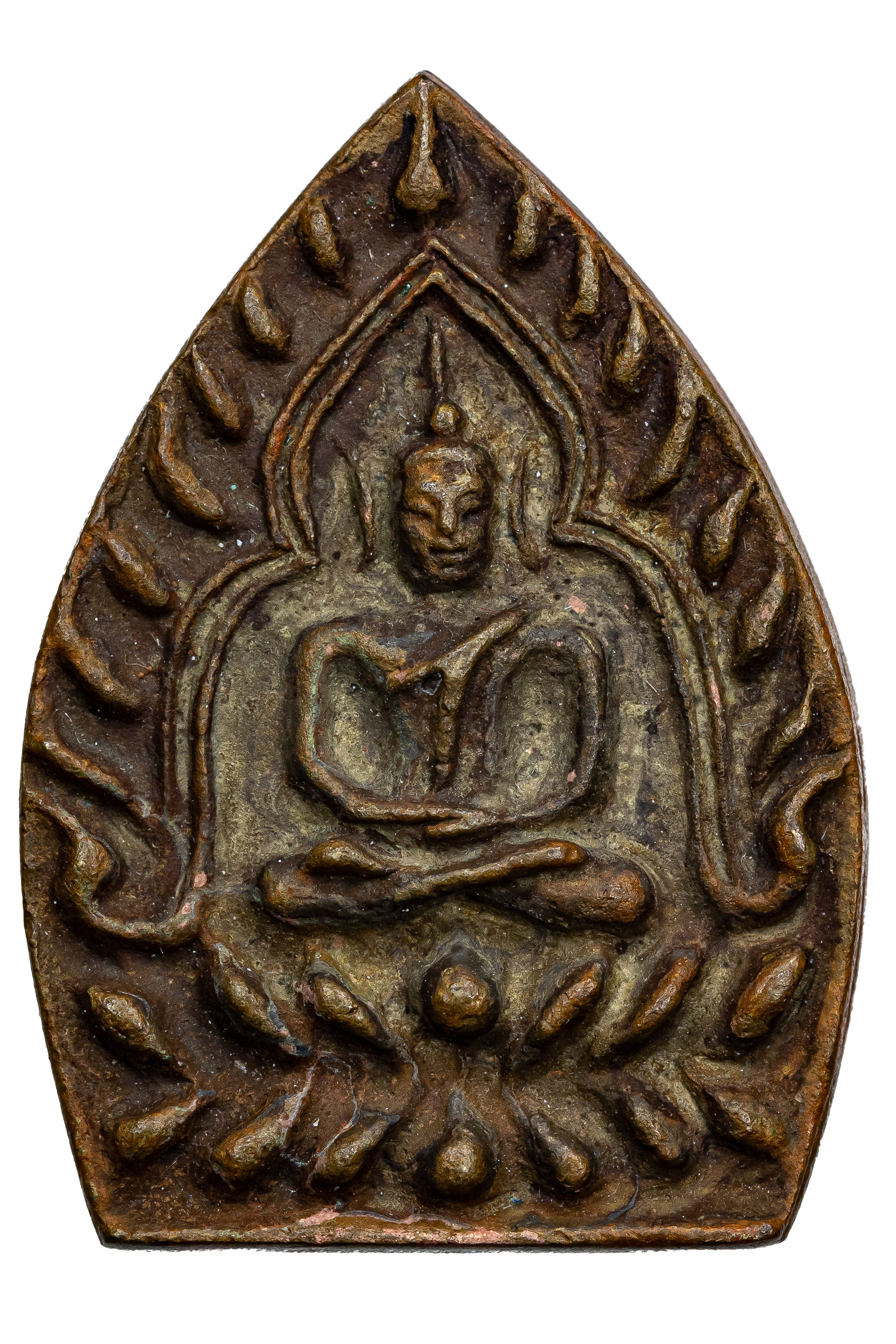 『泰國佛牌』清萊府 孔雀王 古巴阿里雅查『坐山佛2551 第一期』孔雀王 第一期 倒模 2551早期 親簽 09250313