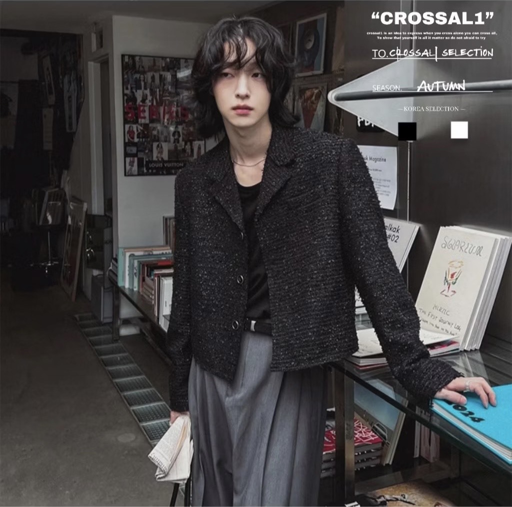 小香風短版西裝領外套