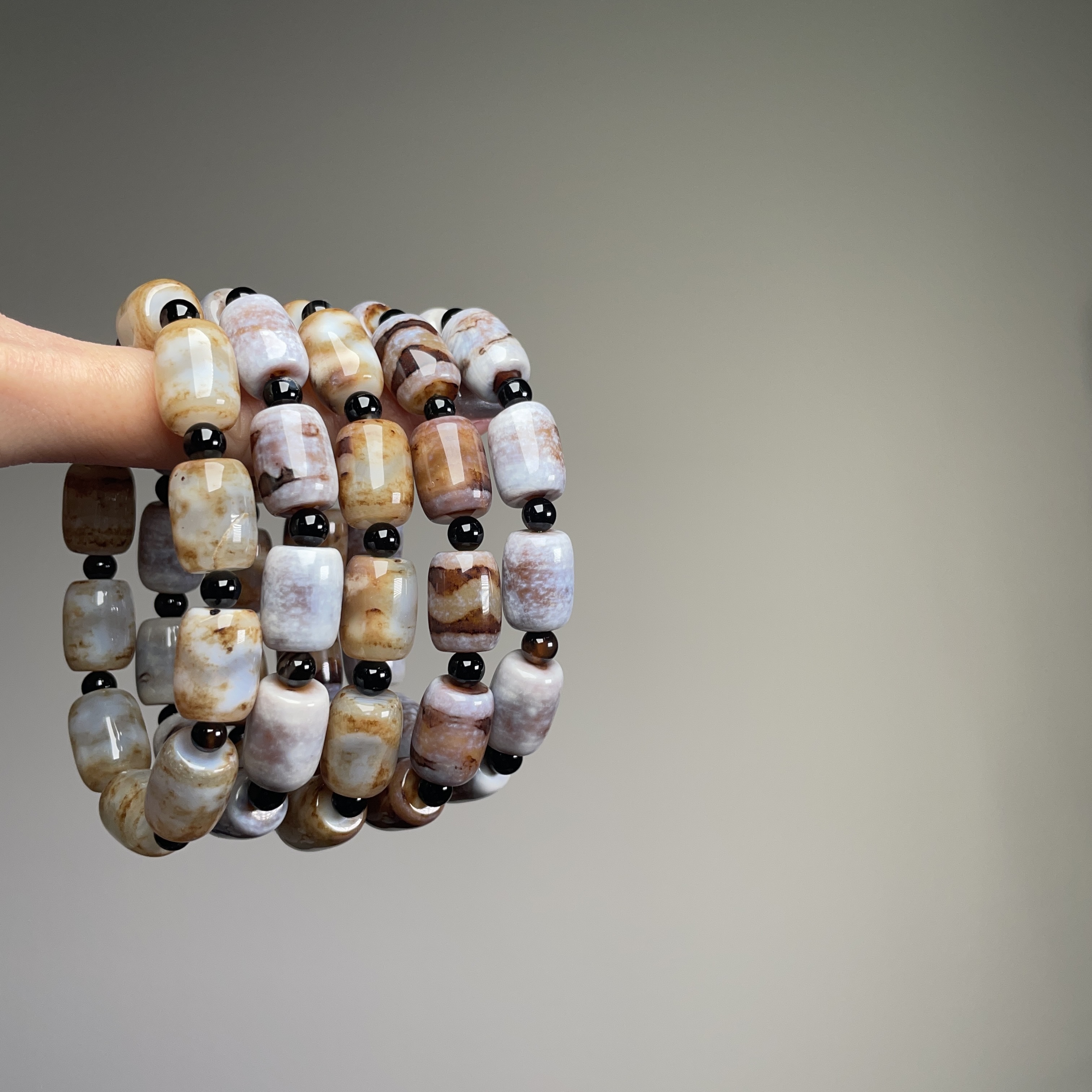 紋理交織 · 筒珠瑪瑙