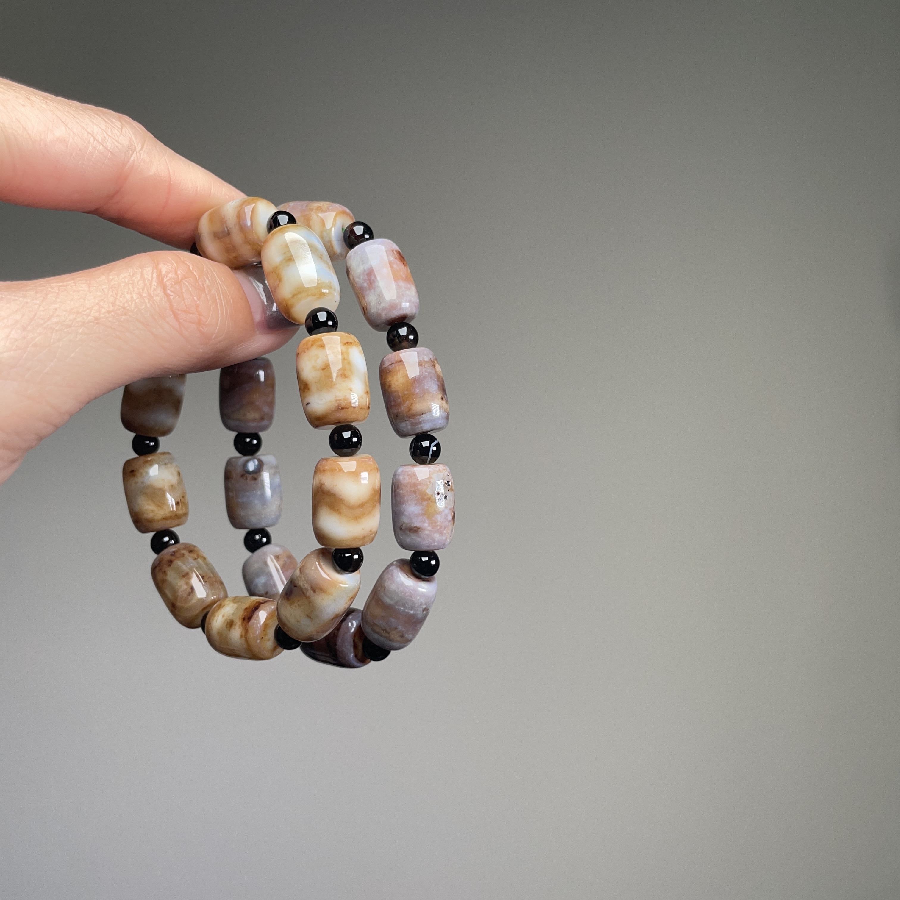 紋理交織 · 筒珠瑪瑙