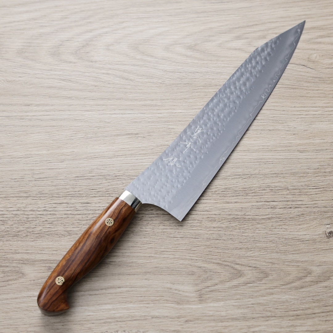 黑崎優 閃光 牛刀 240mm SG2粉末HSS鋼 沙漠鐵木